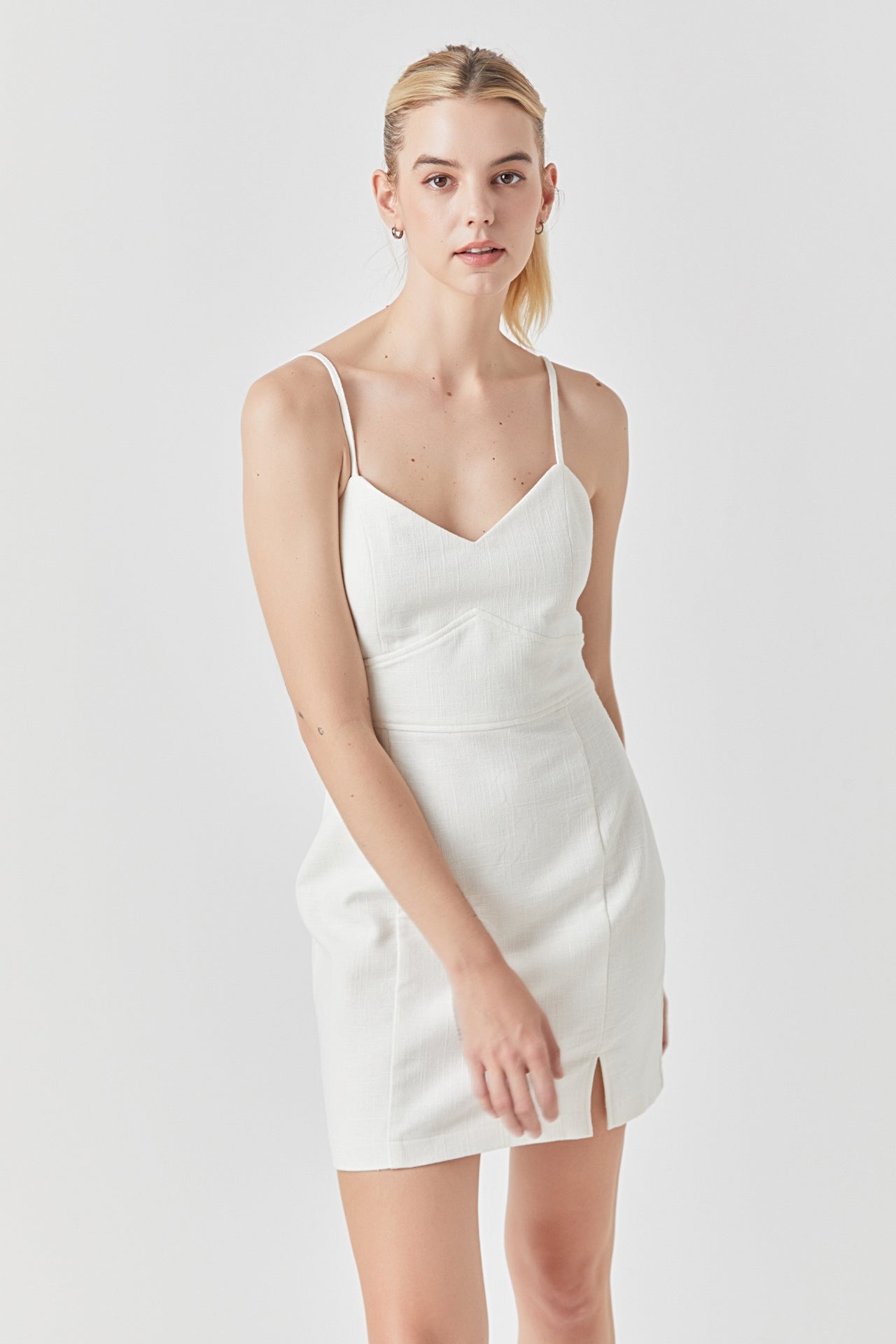 Double Elastic Strap Mini Dress