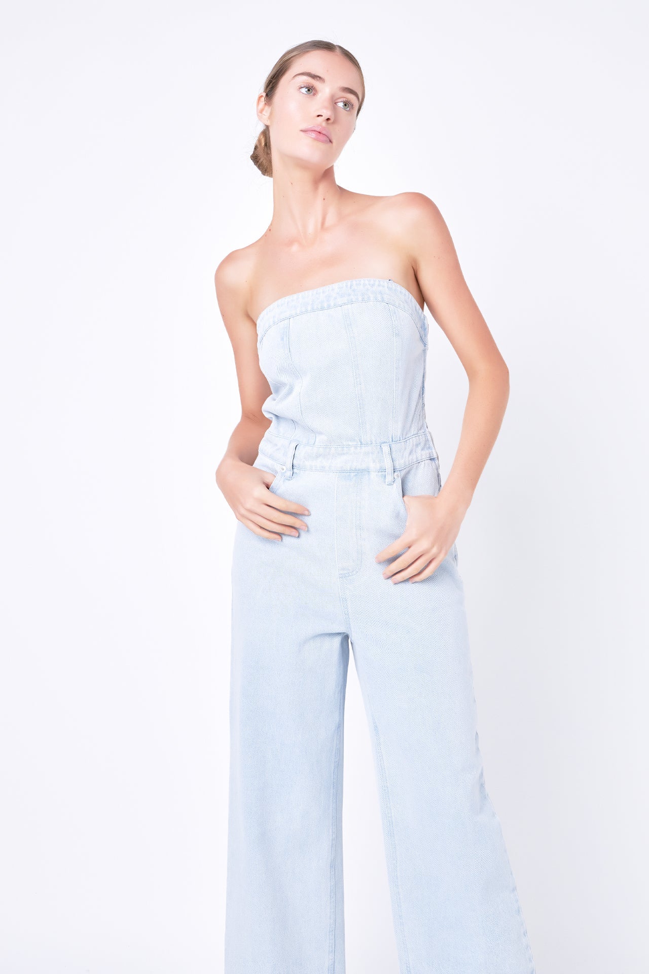 Corset Denim Jumpsuit