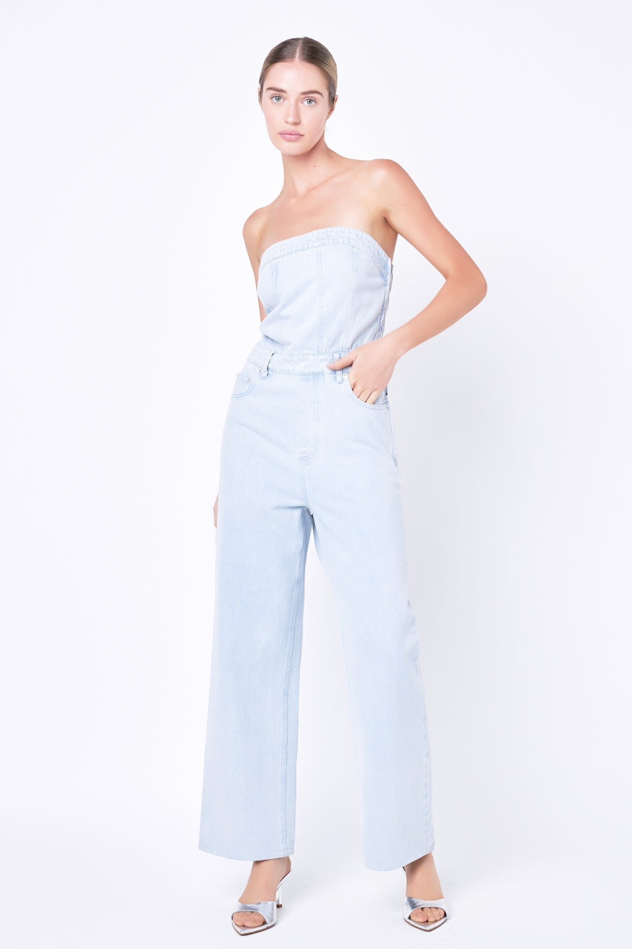 Corset Denim Jumpsuit
