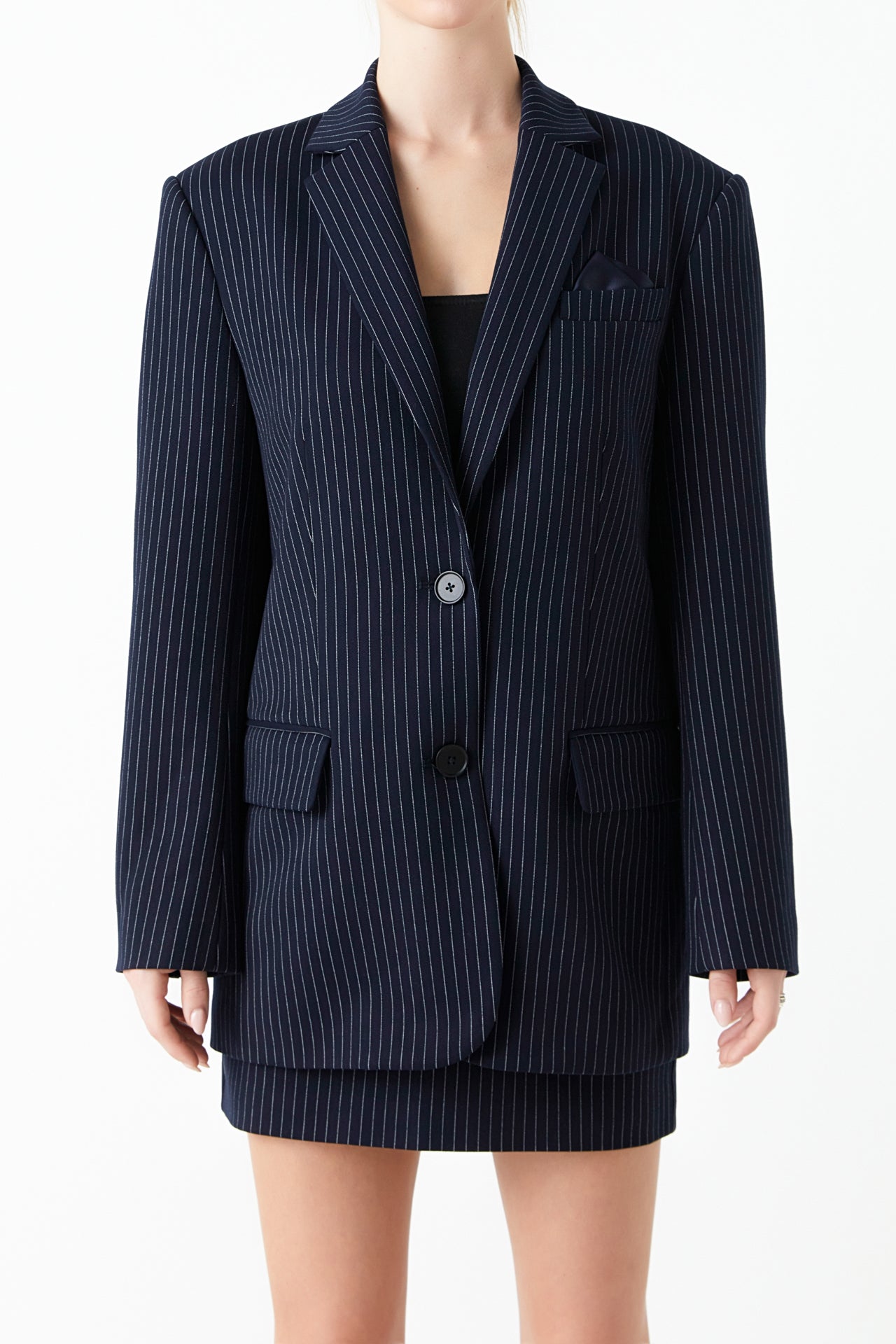 Pin Stripe Oversized Jacket