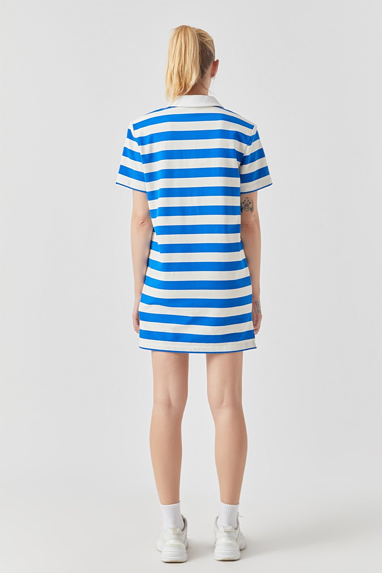 Stripe Collar Mini Dress