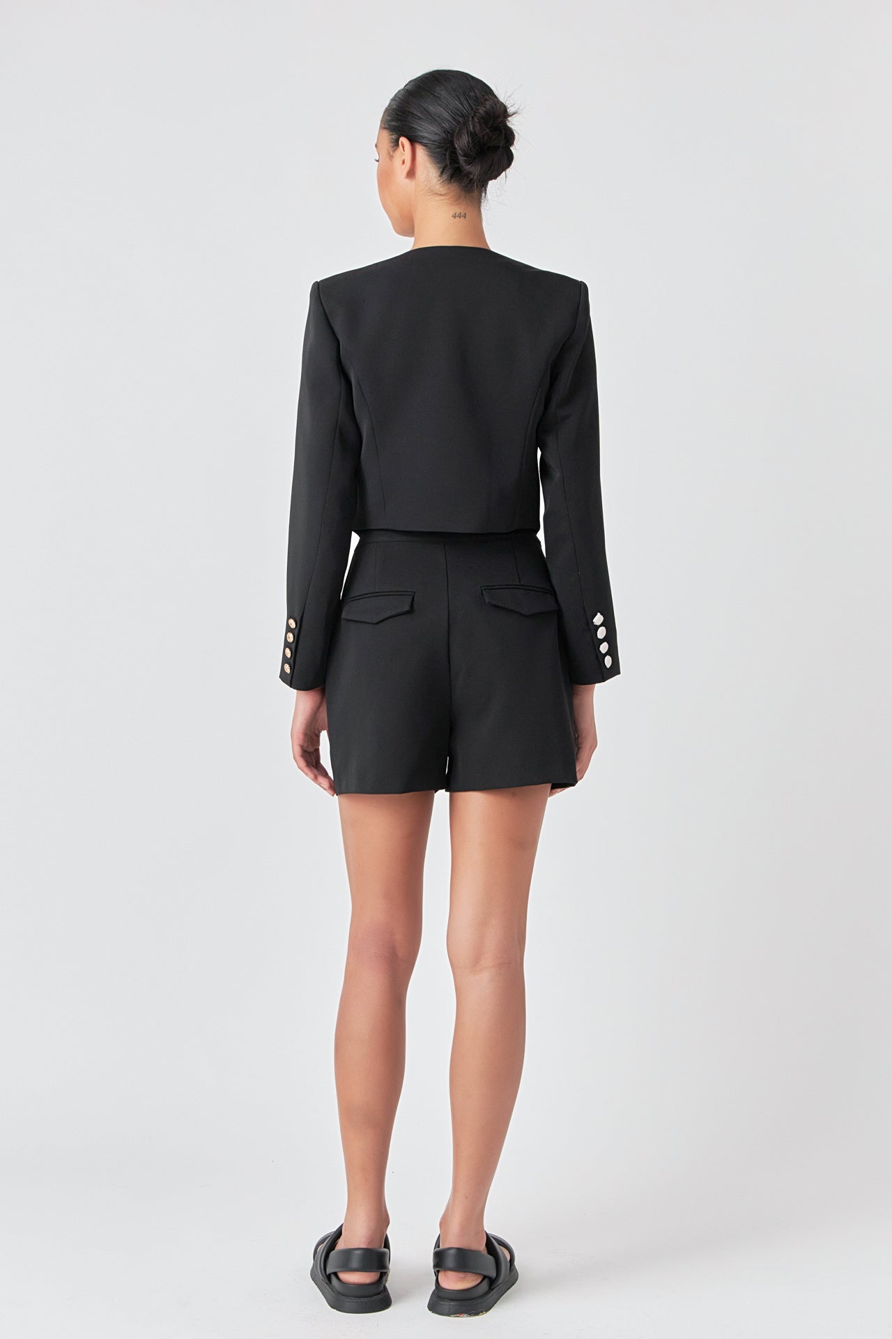 Pleated High Waist Shorts