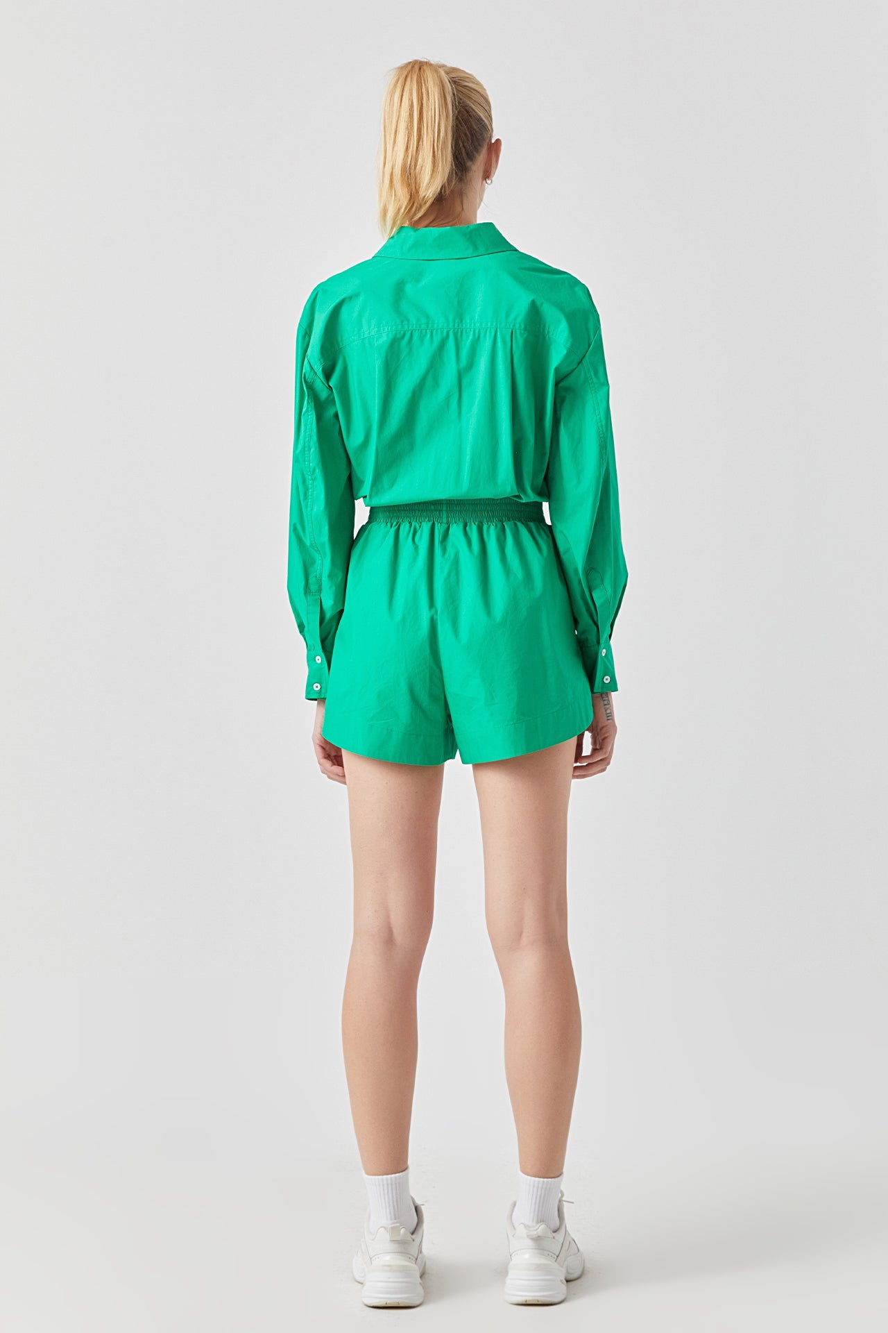 Oversized Shirt Romper