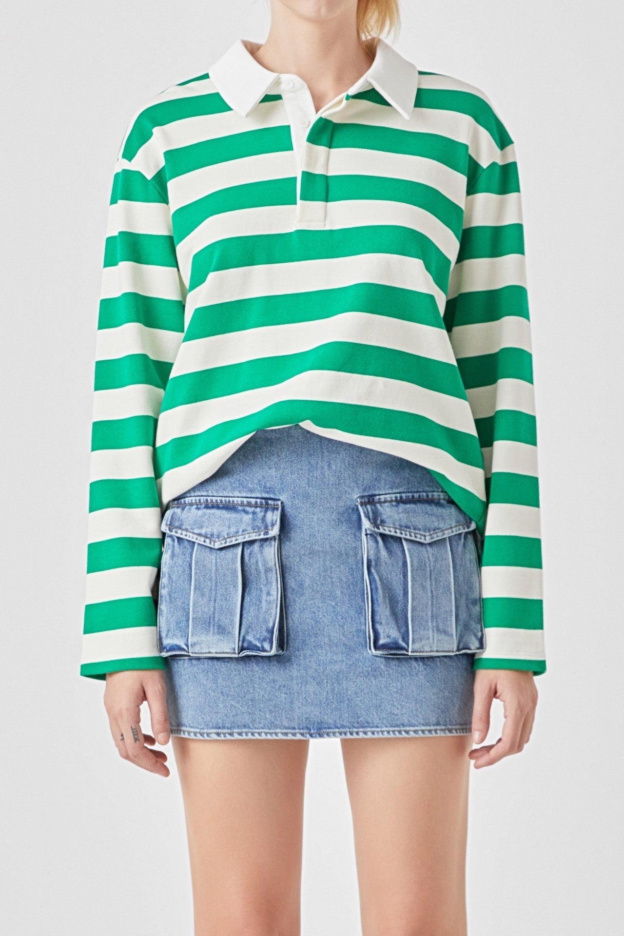 Pocket Denim Mini Skirt