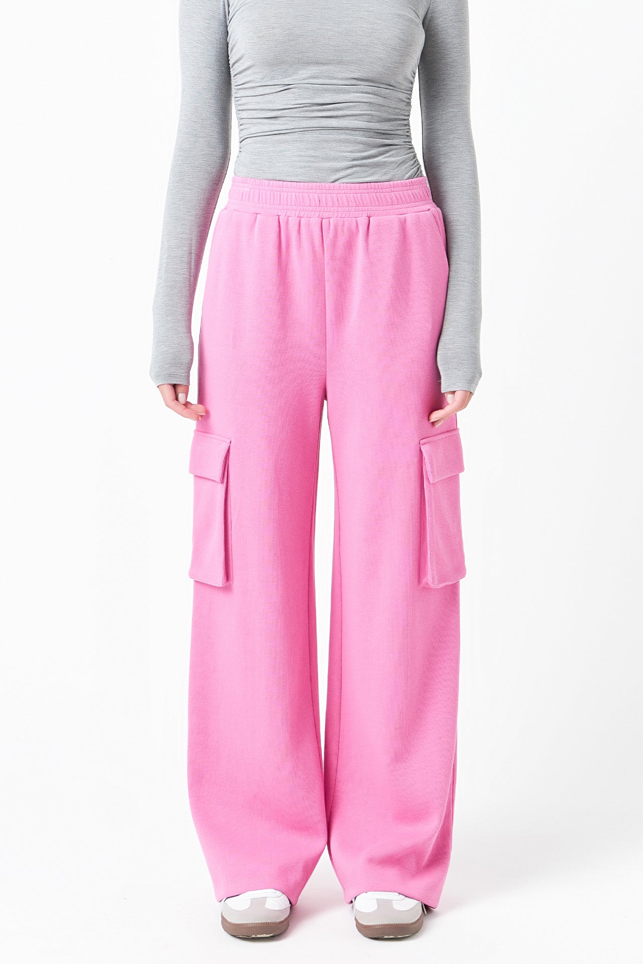 Wide Knit Pants with Pockets