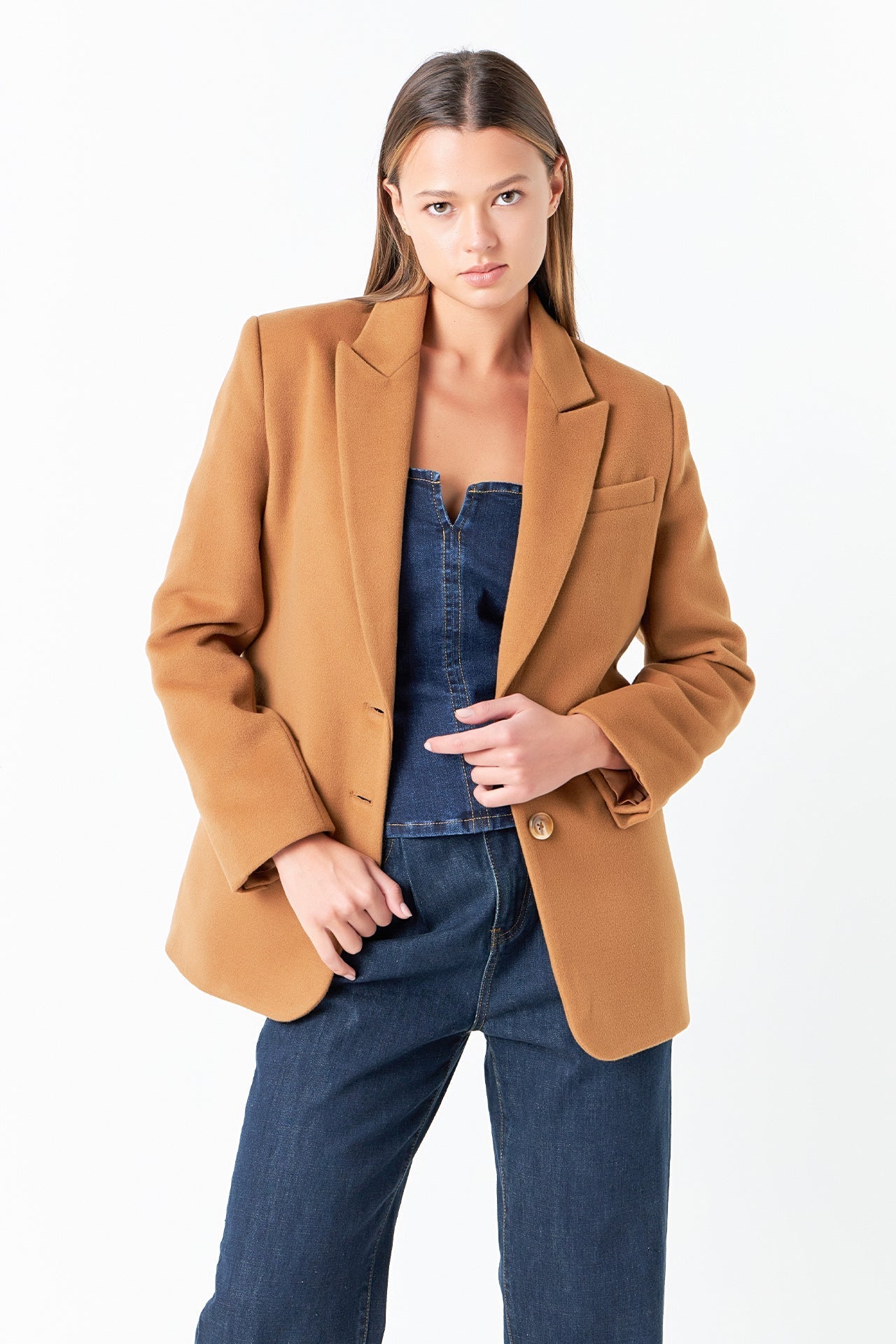 Single Breasted Oversized Blazer