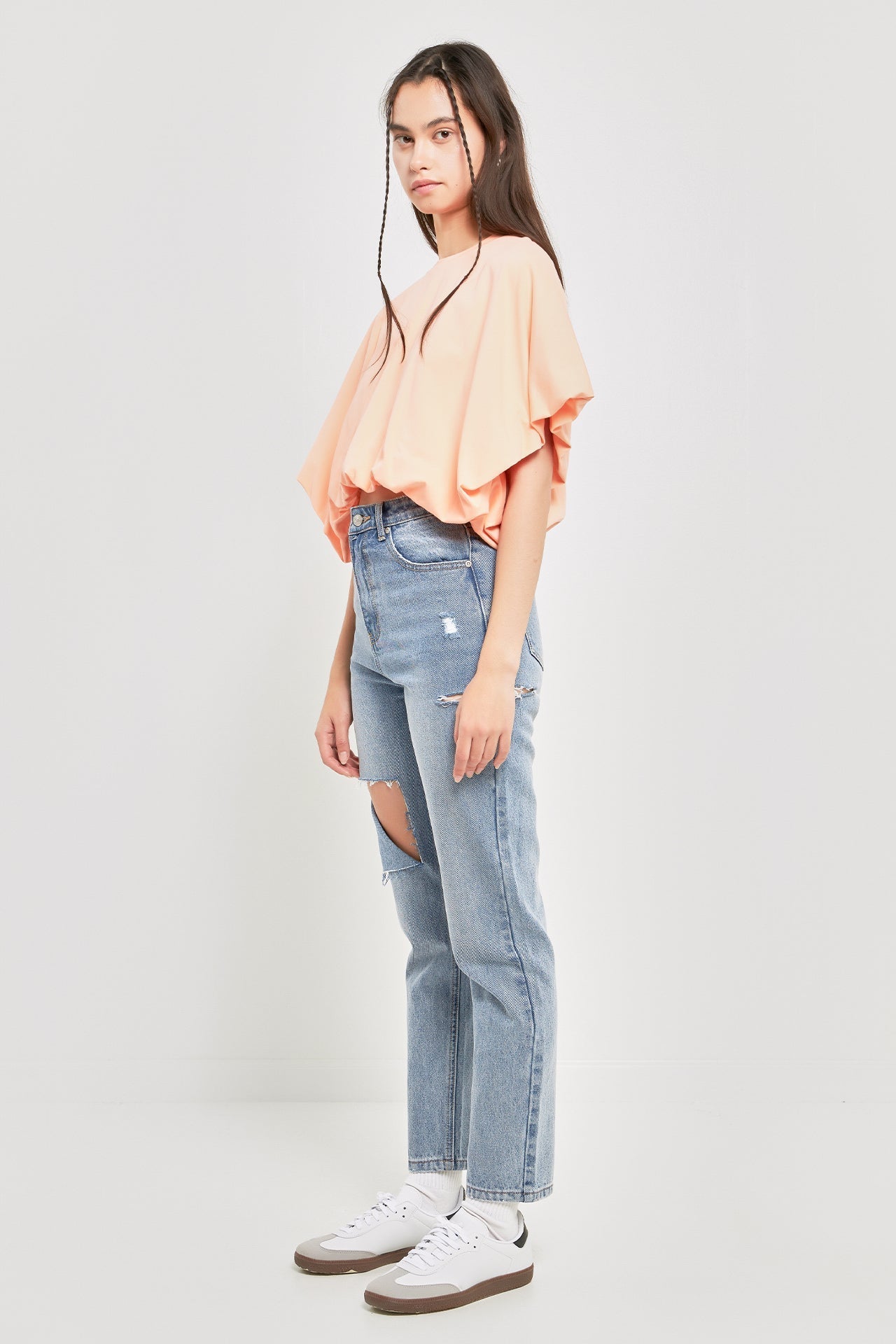High-Low Cropped T-Shirt