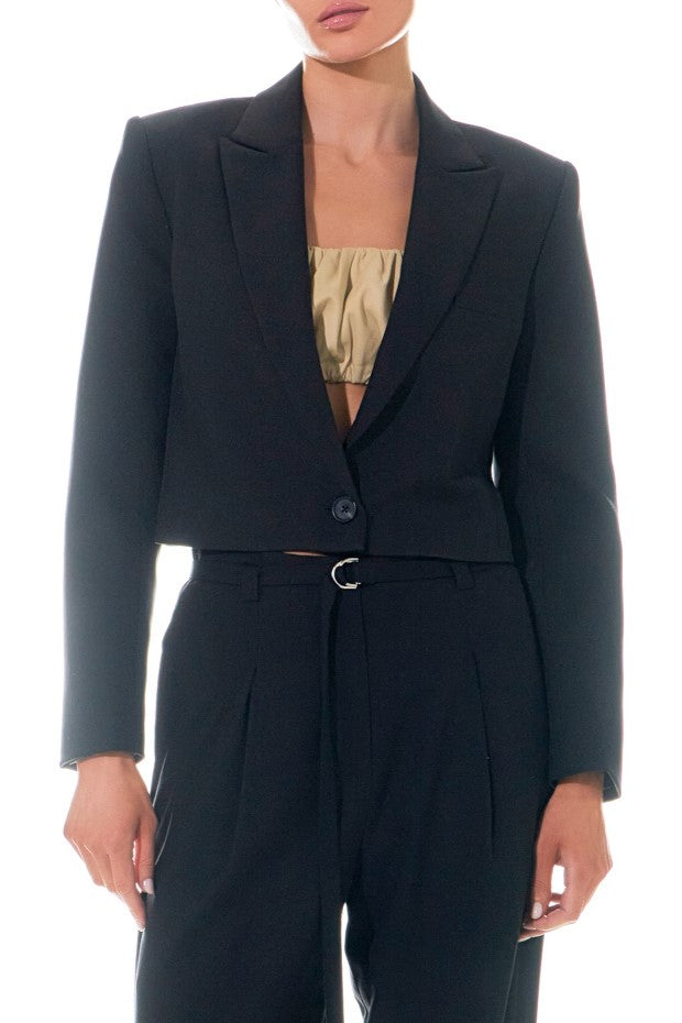 Single Breasted Cropped Blazer