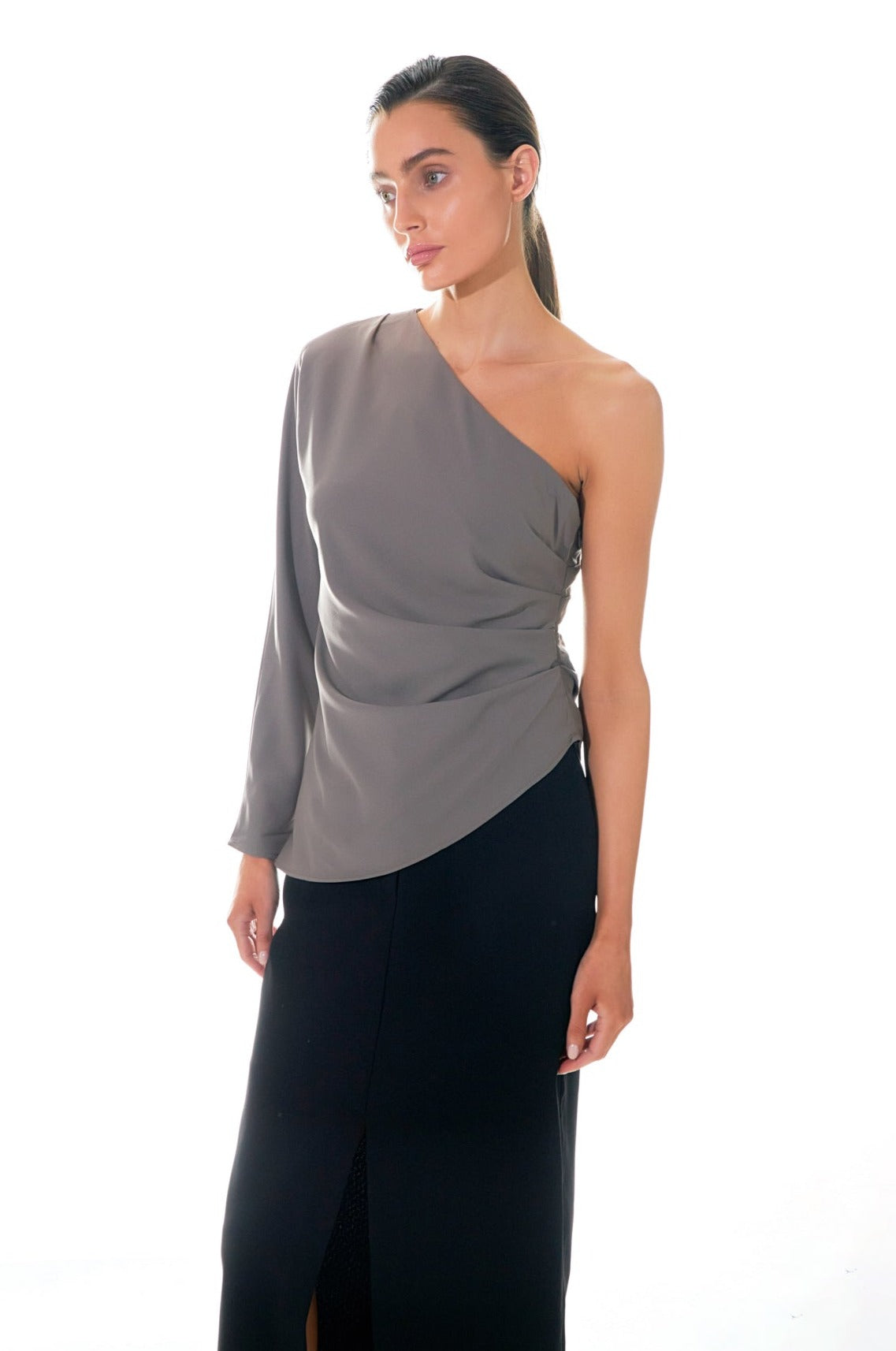 Asymmetric Ruched Top