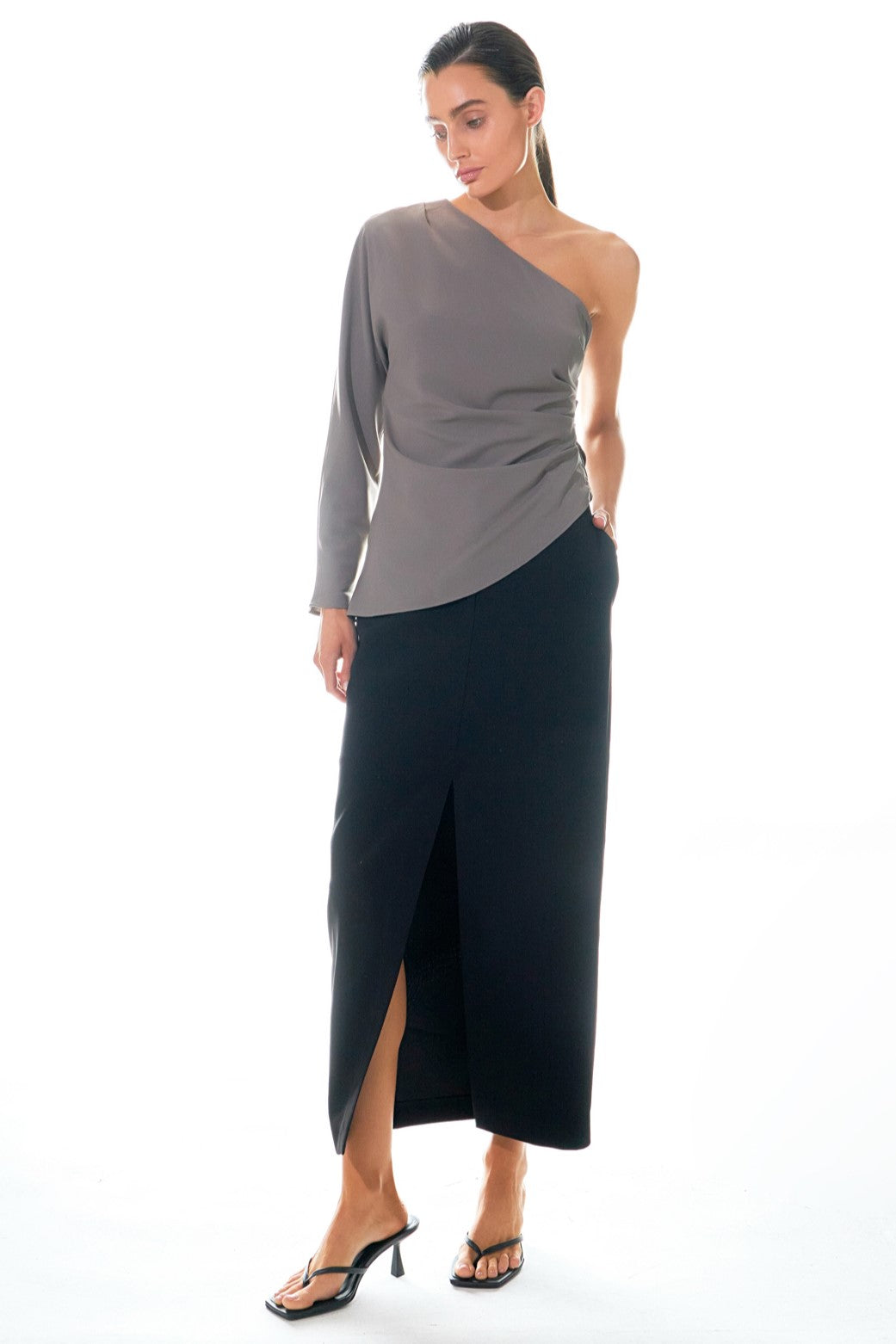 Asymmetric Ruched Top