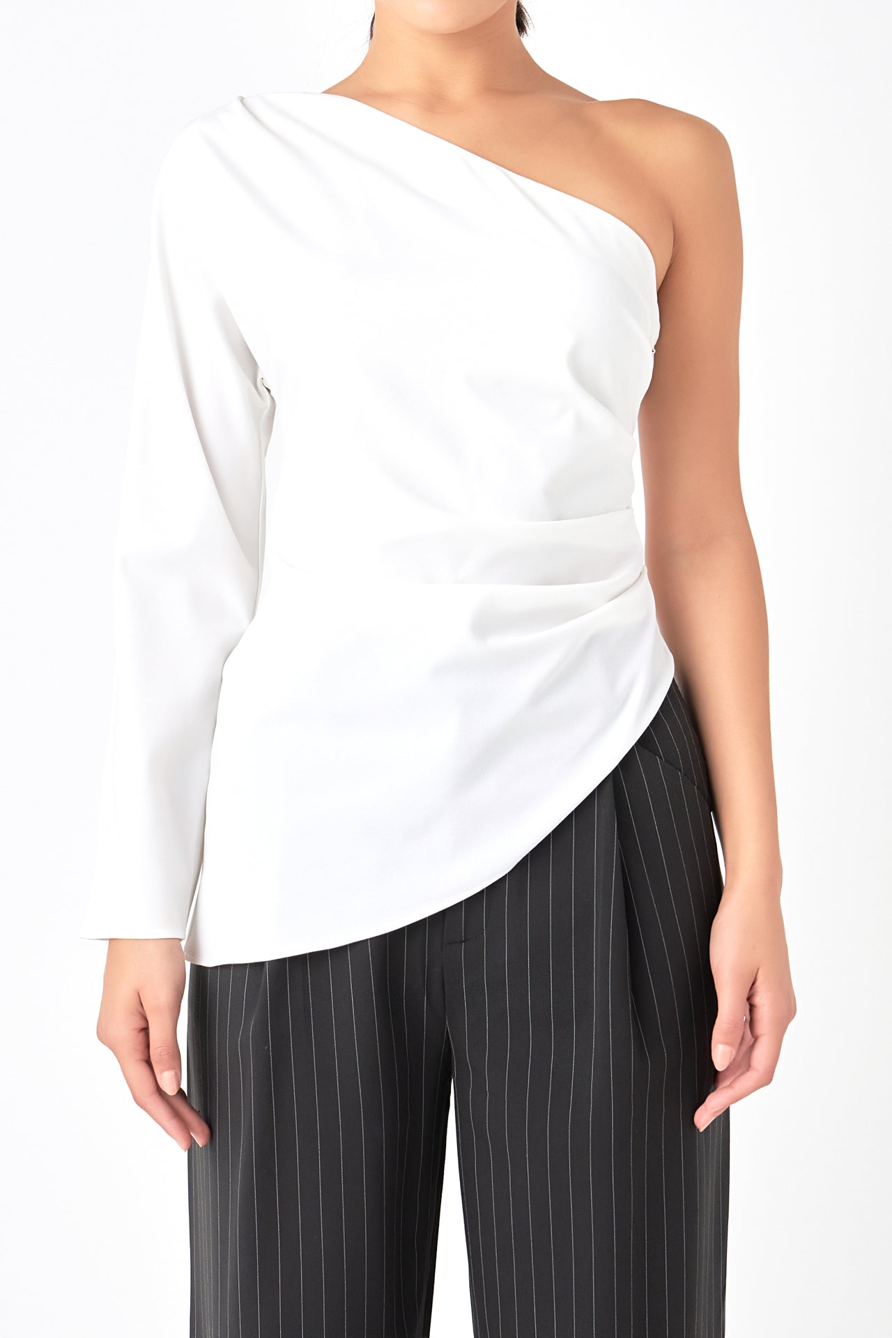 Asymmetric Ruched Top