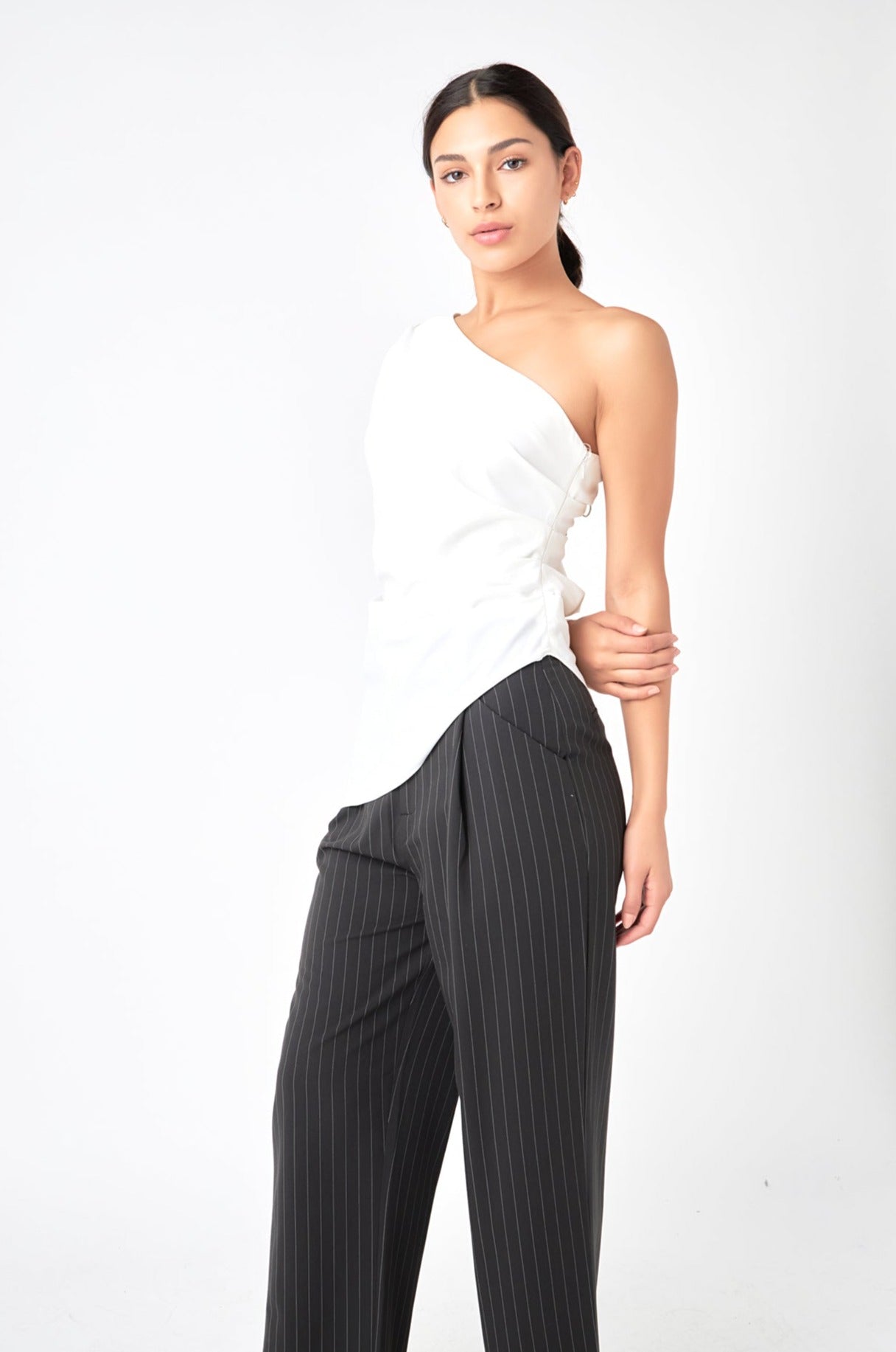 Asymmetric Ruched Top