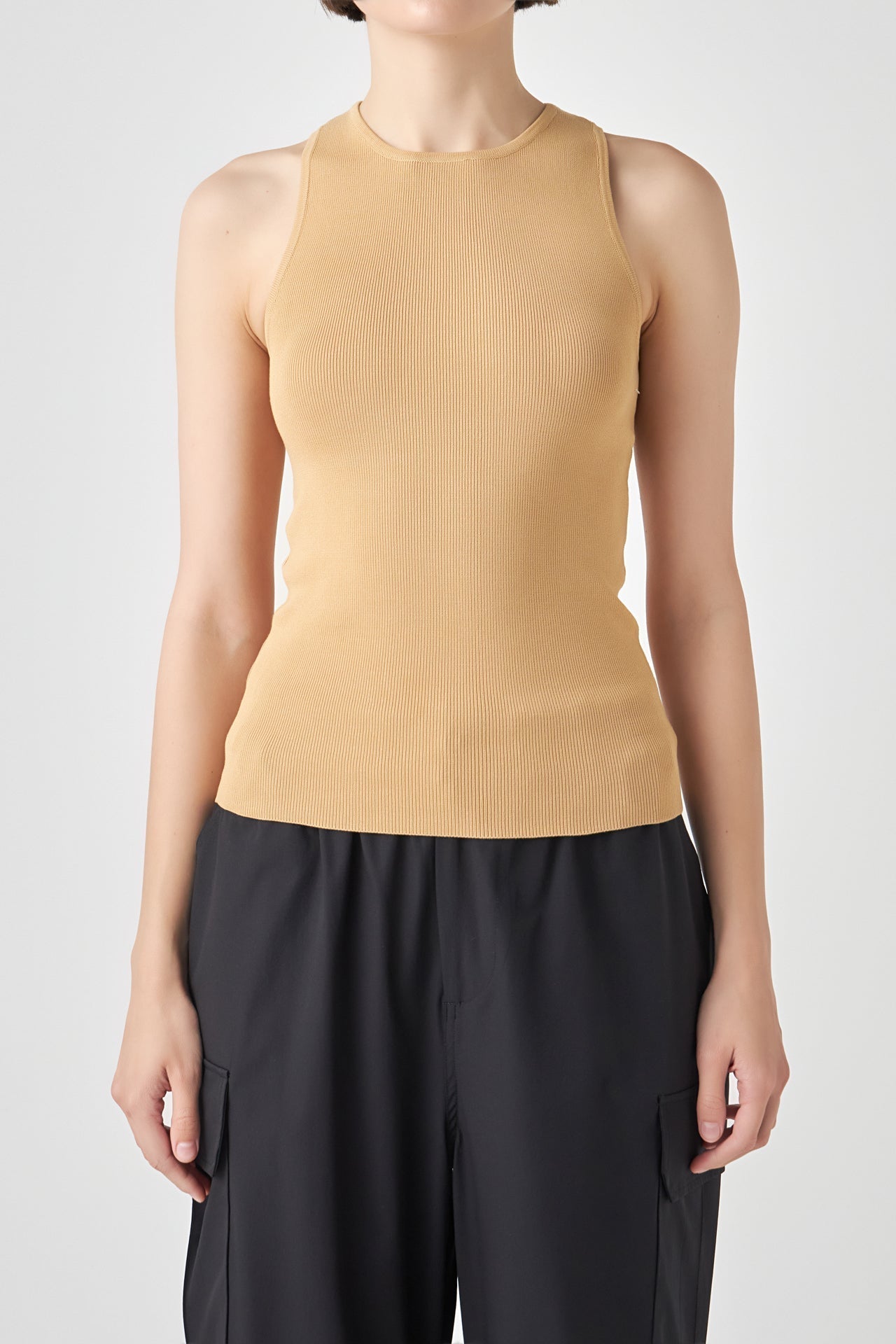 GREY LAB-Knitdown Tank Top-TOPS available at Objectrare