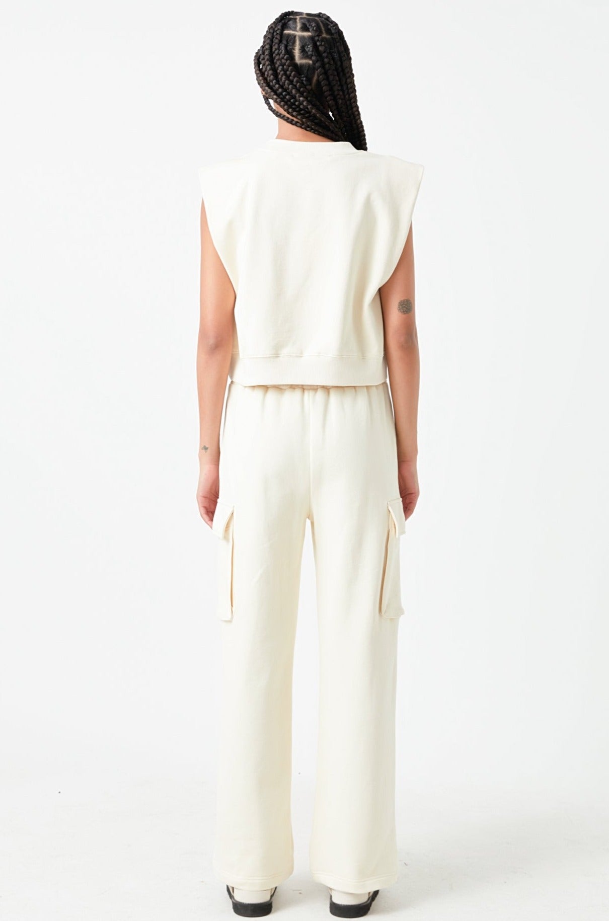 Flap Pocket Wide Sweatpants