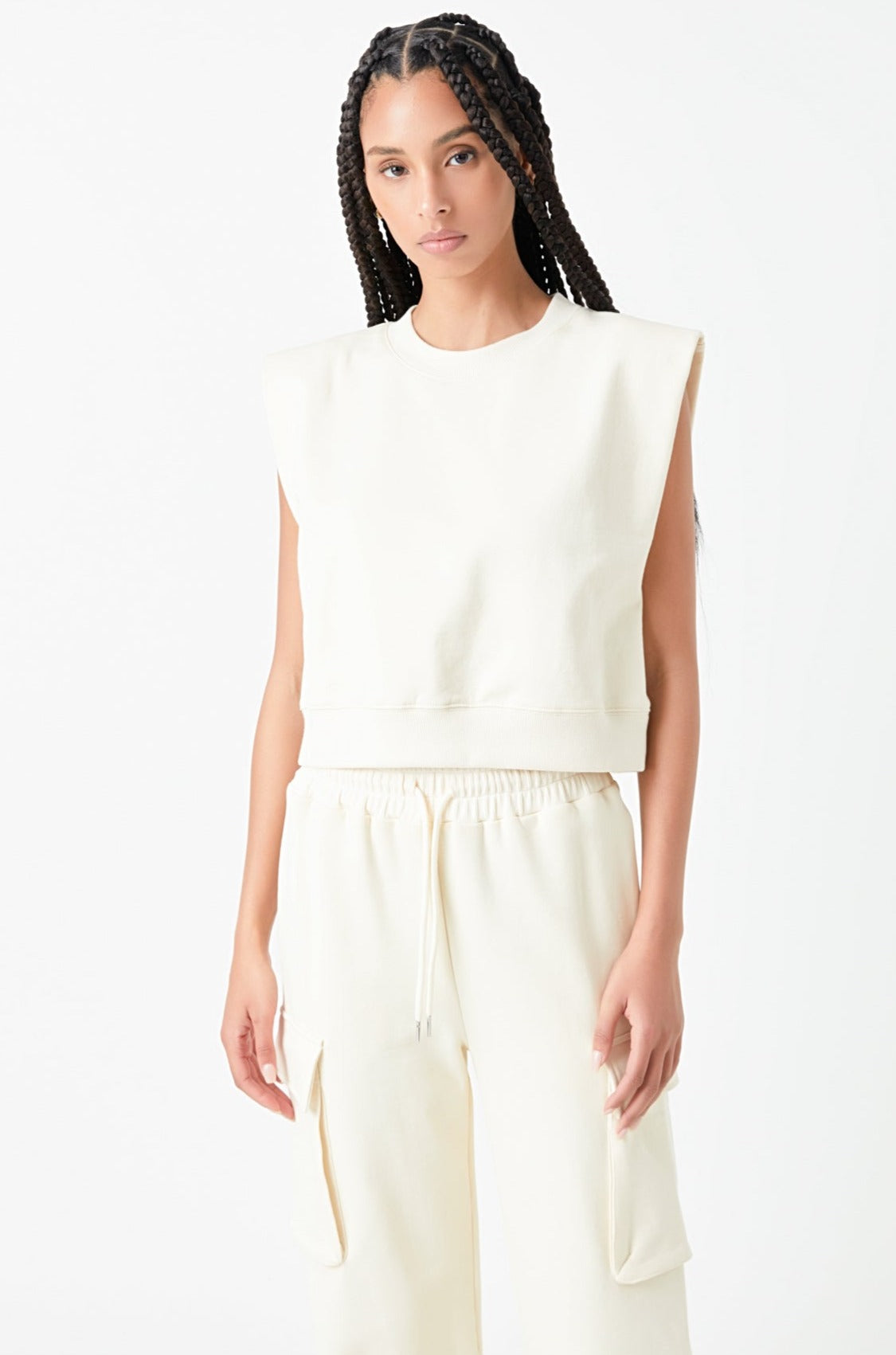 Flap Pocket Wide Sweatpants