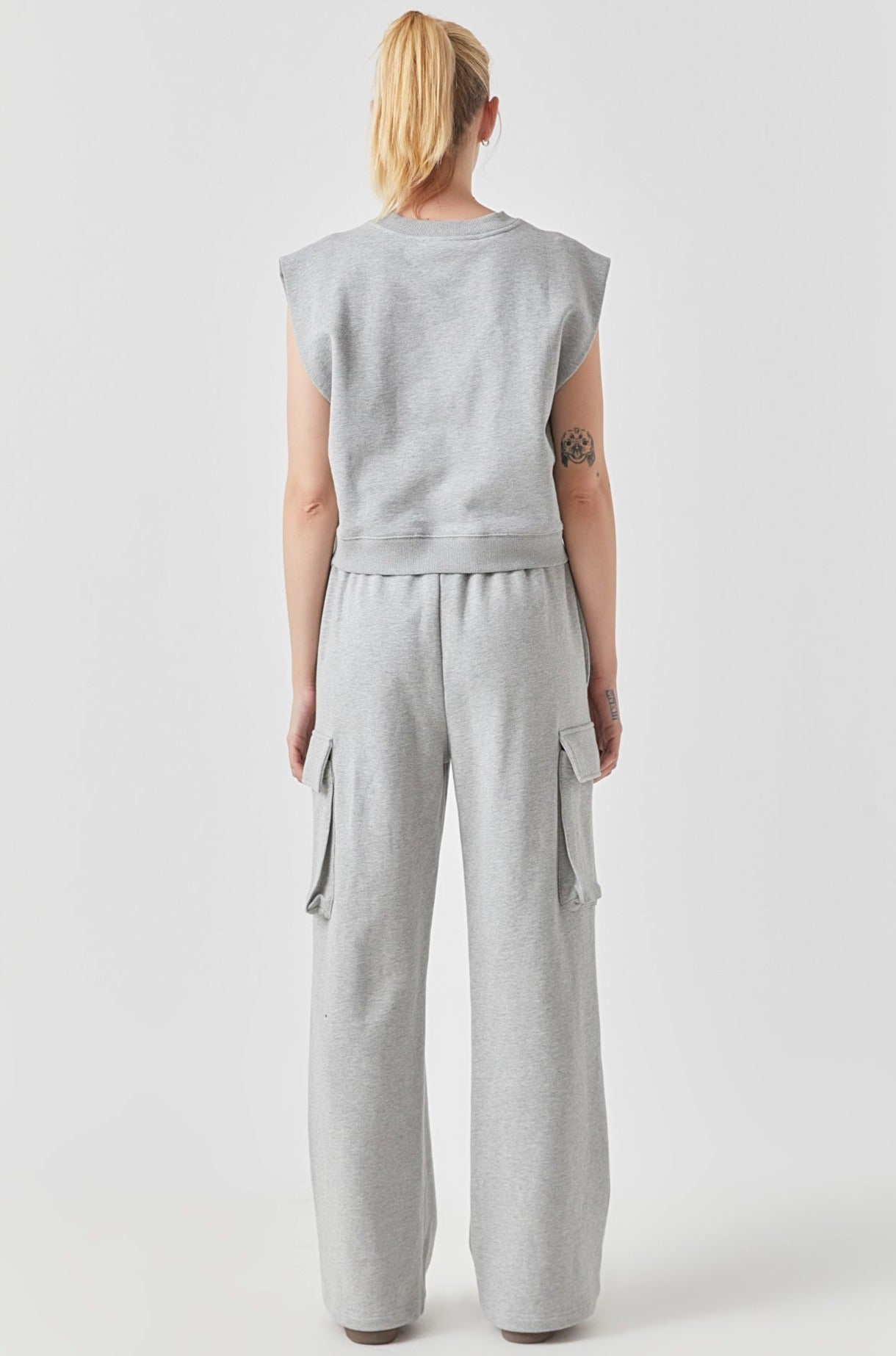 Flap Pocket Wide Sweatpants