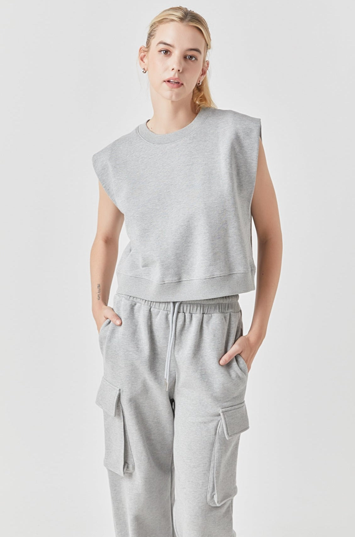 Flap Pocket Wide Sweatpants