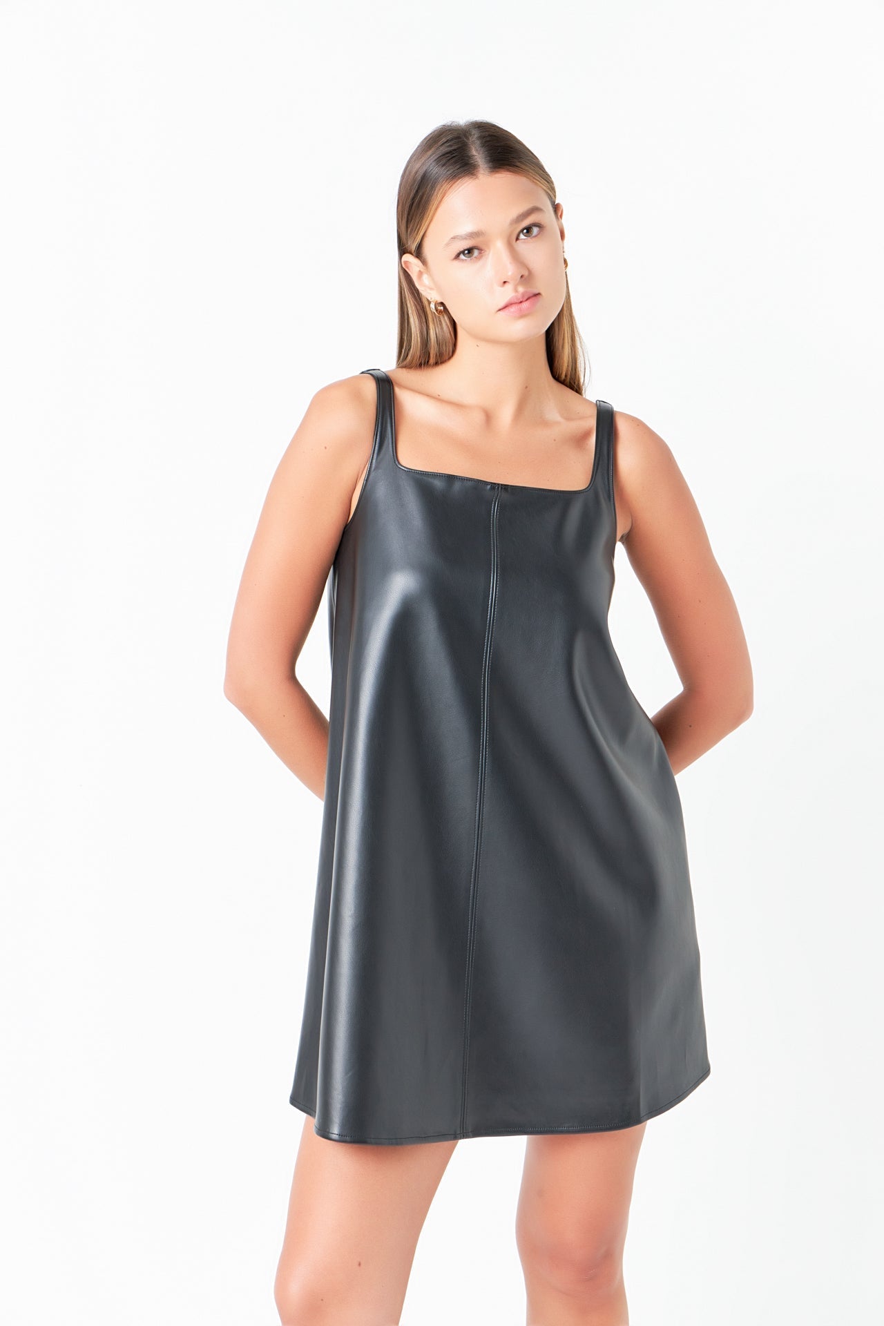 Square Neck A-Line Mini Dress