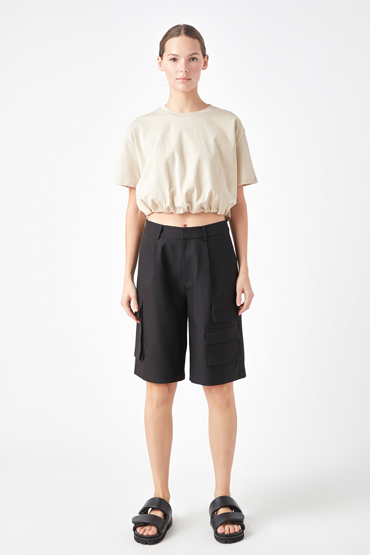 Cropped Top with Elastic Band