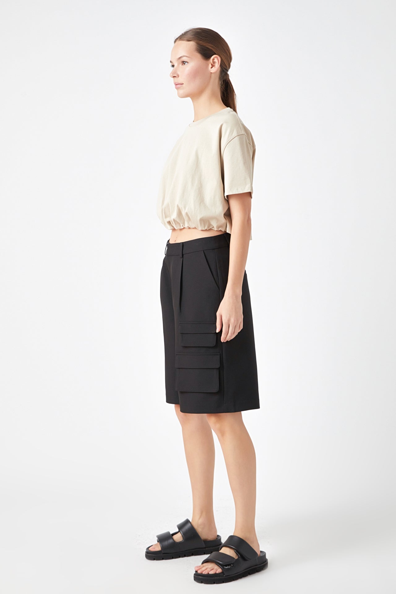 Cropped Top with Elastic Band