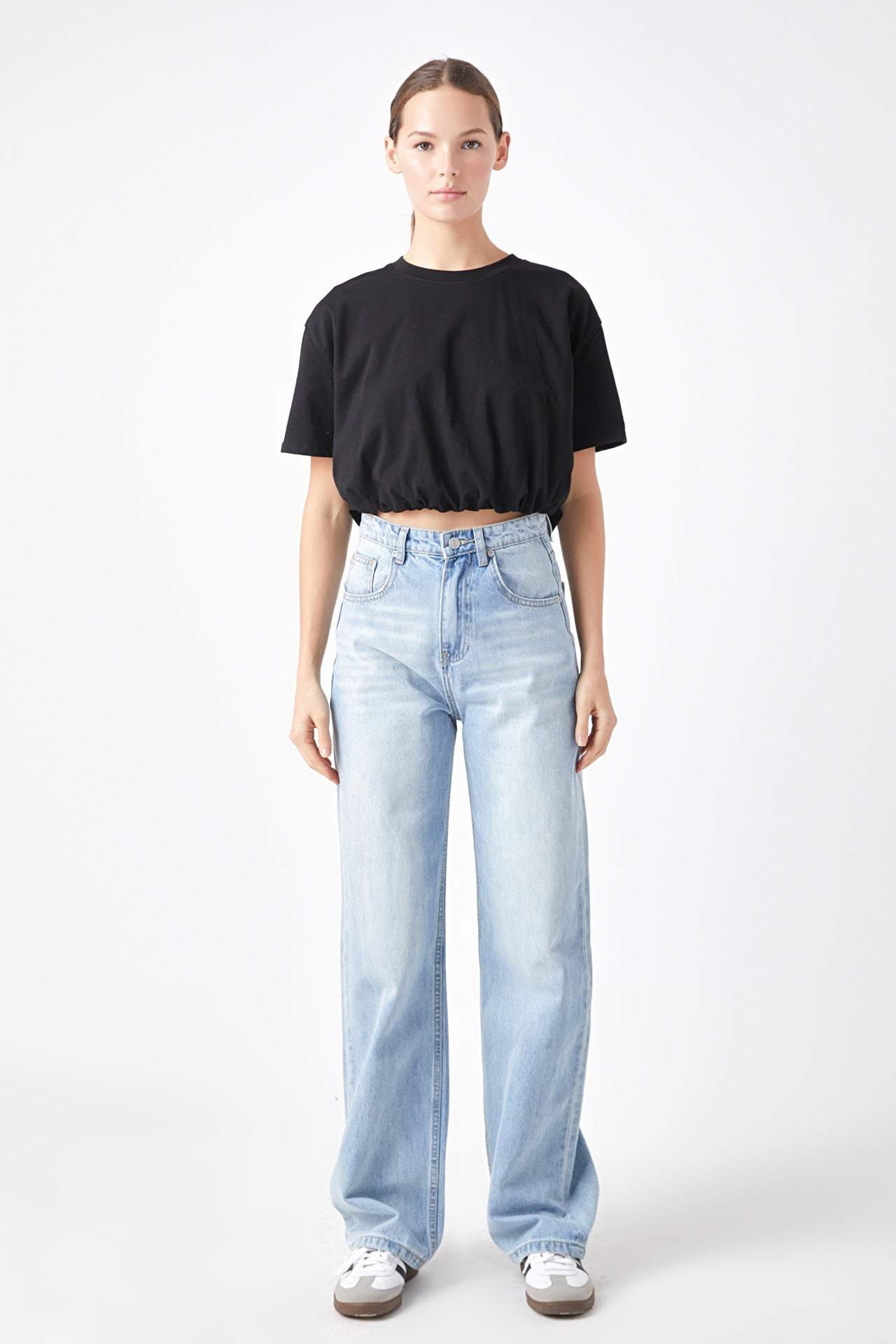 Cropped Top with Elastic Band