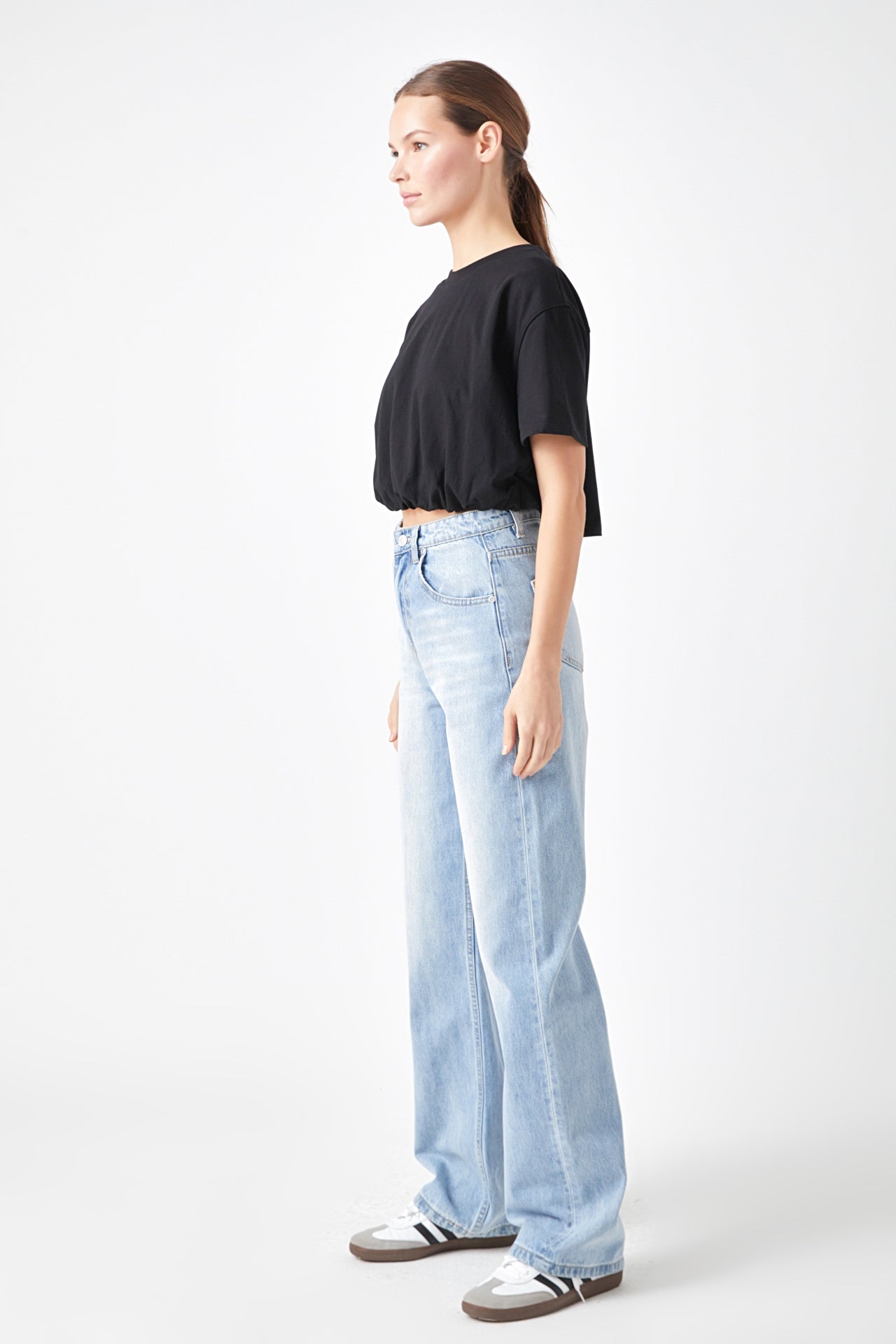 Cropped Top with Elastic Band