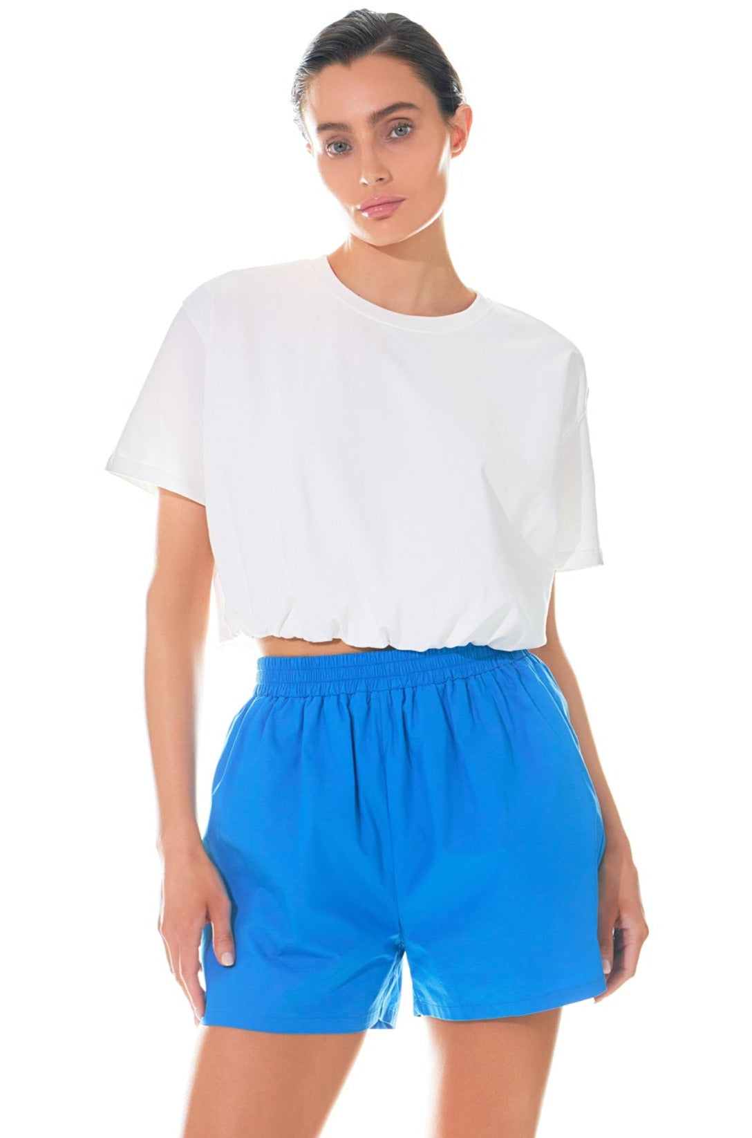Cropped Top with Elastic Band