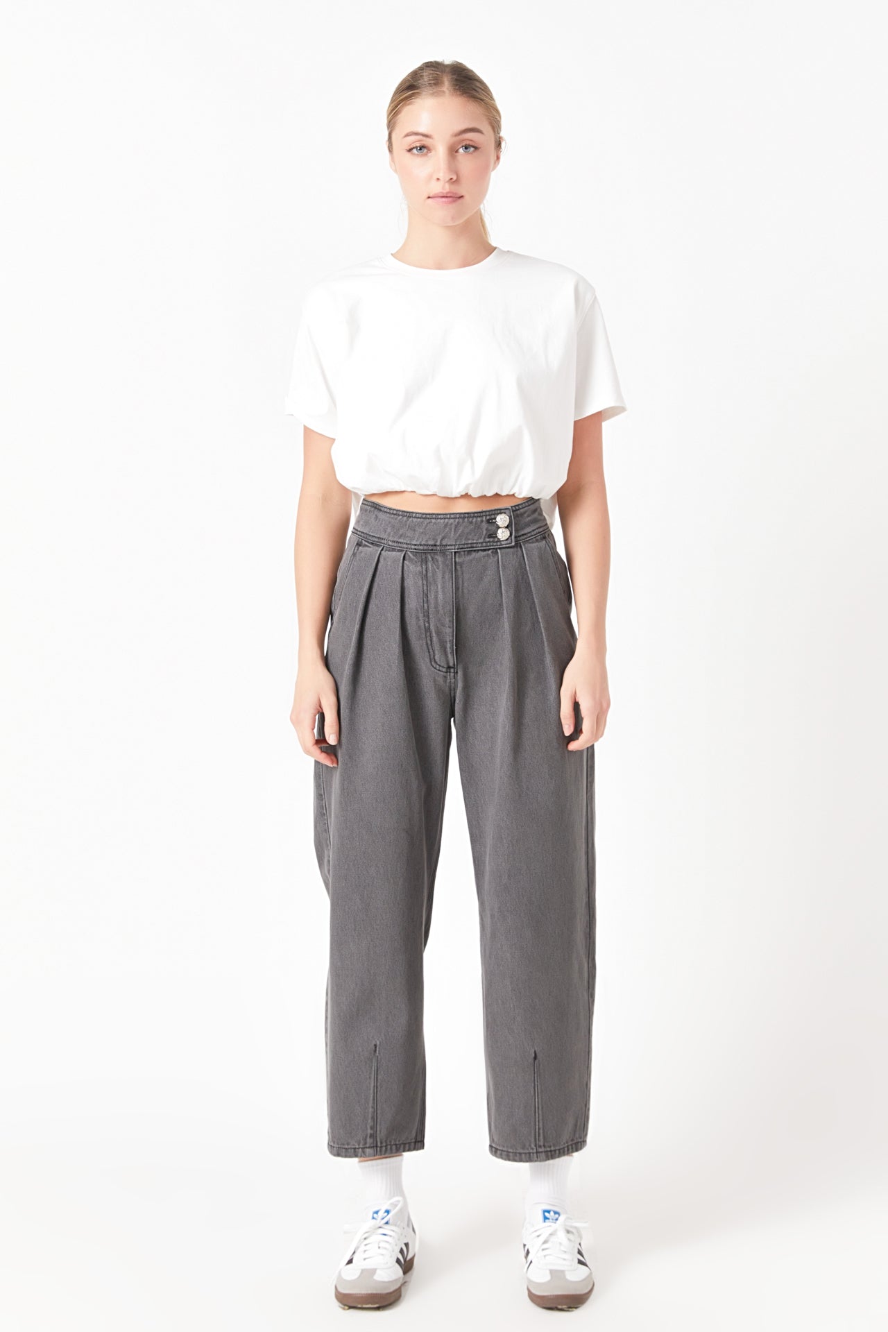 Cropped Top with Elastic Band