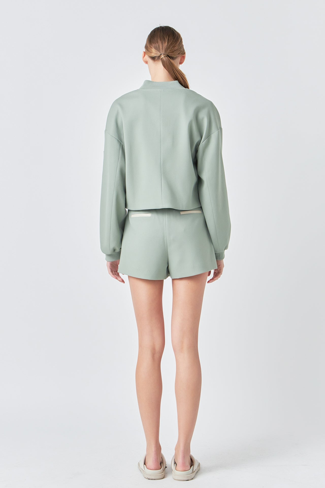 Cropped Bomber Jacket