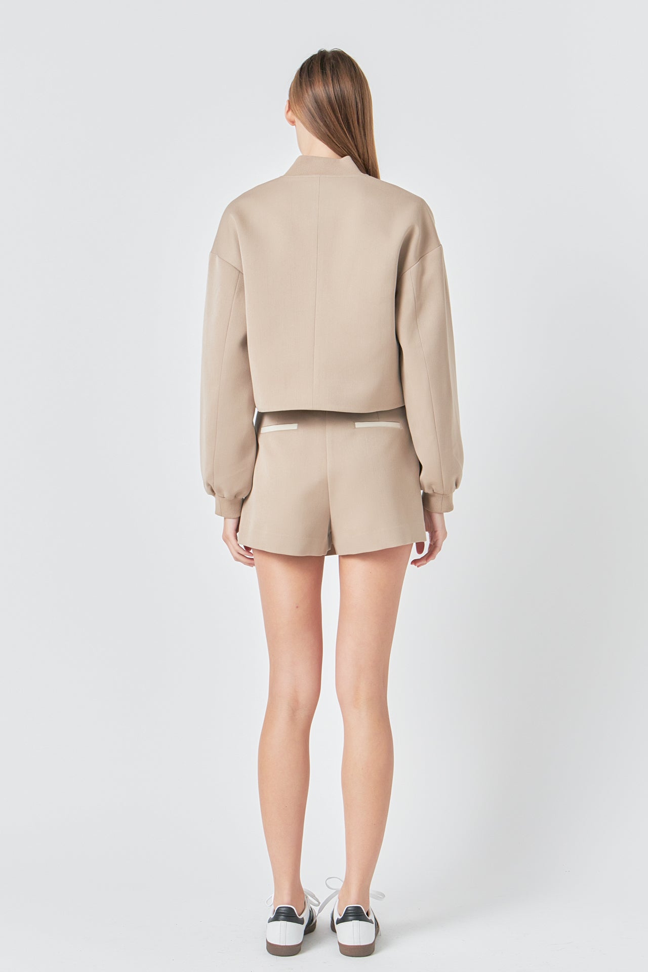 Cropped Bomber Jacket