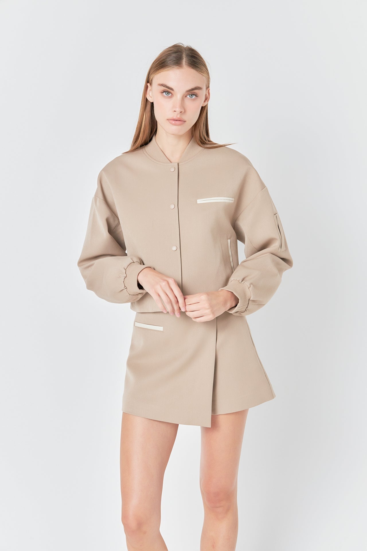 Asymmetrical Wrap Mini Skort