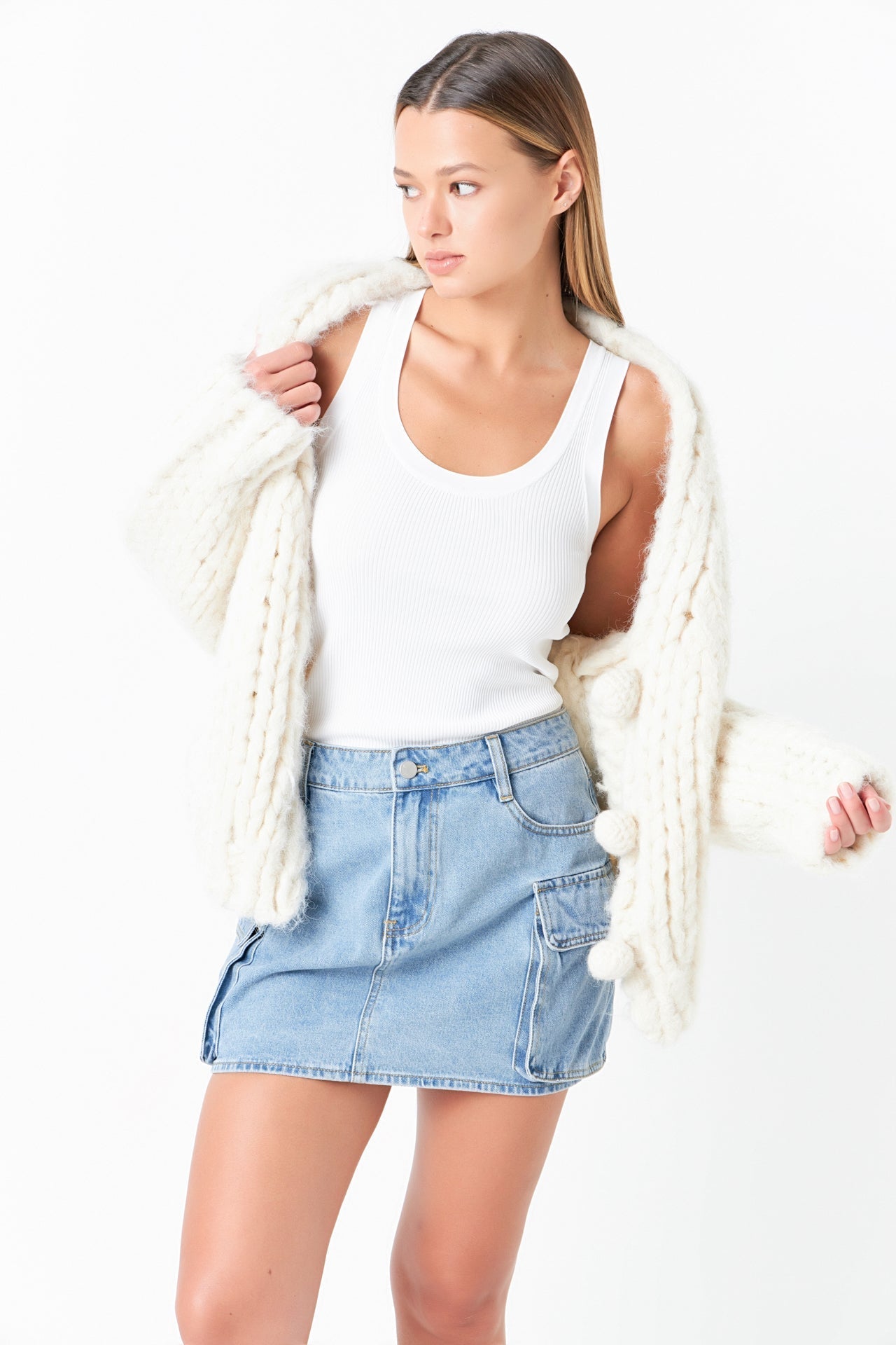 Thick Knit Sweater Cardigan