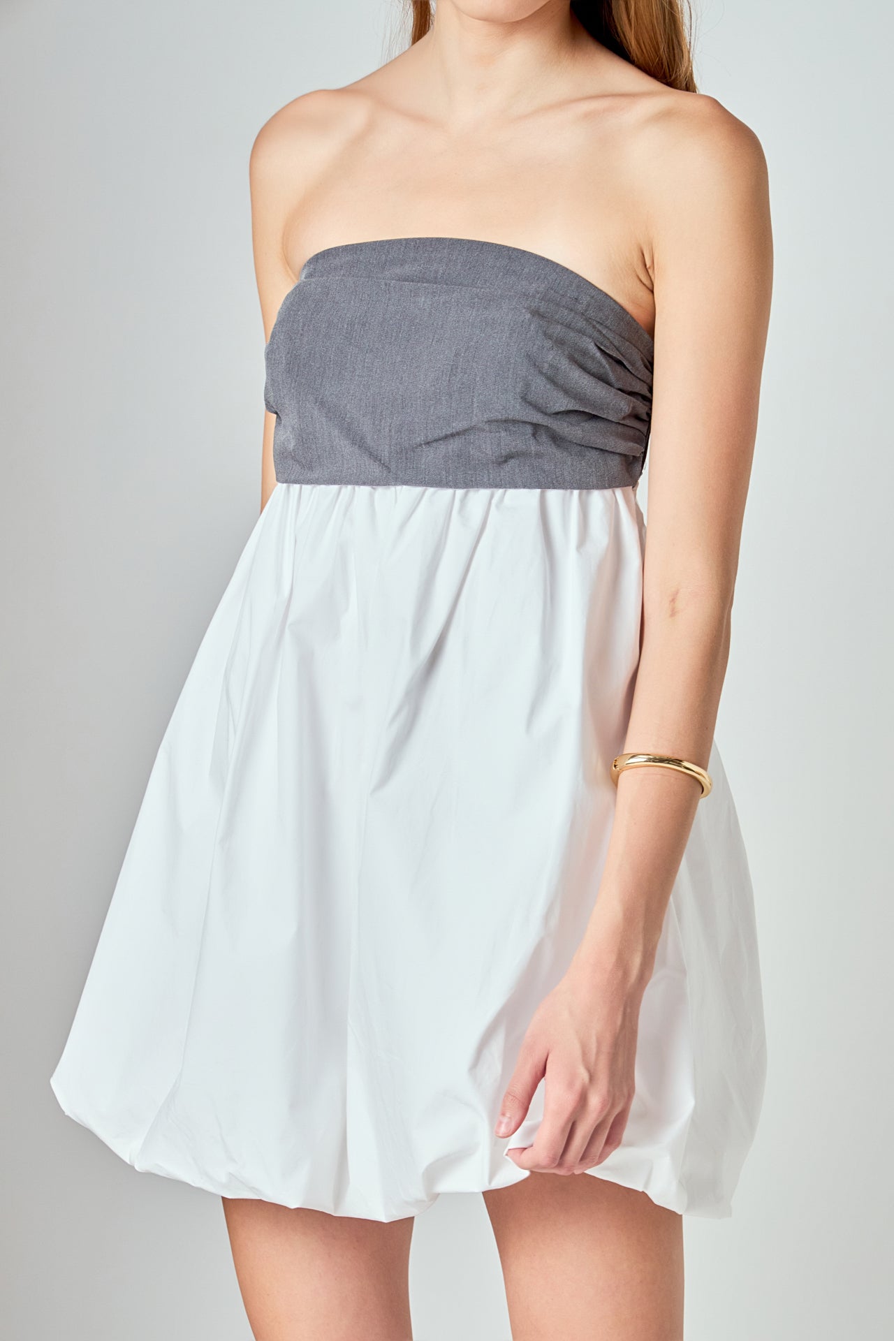 Strapless Balloon Mini Dress