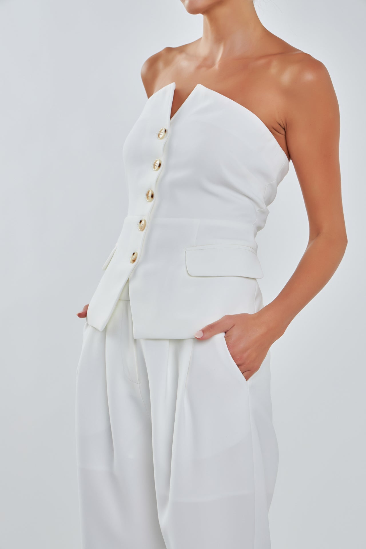 Sleeveless Bustier Vest