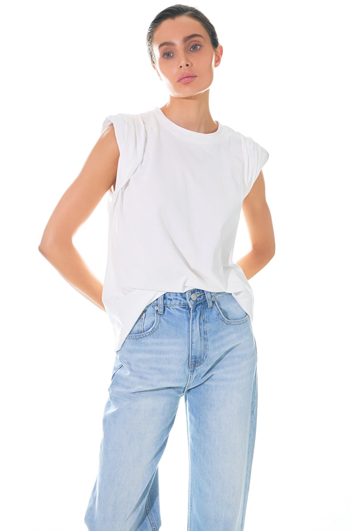 Folded Sleeve Top
