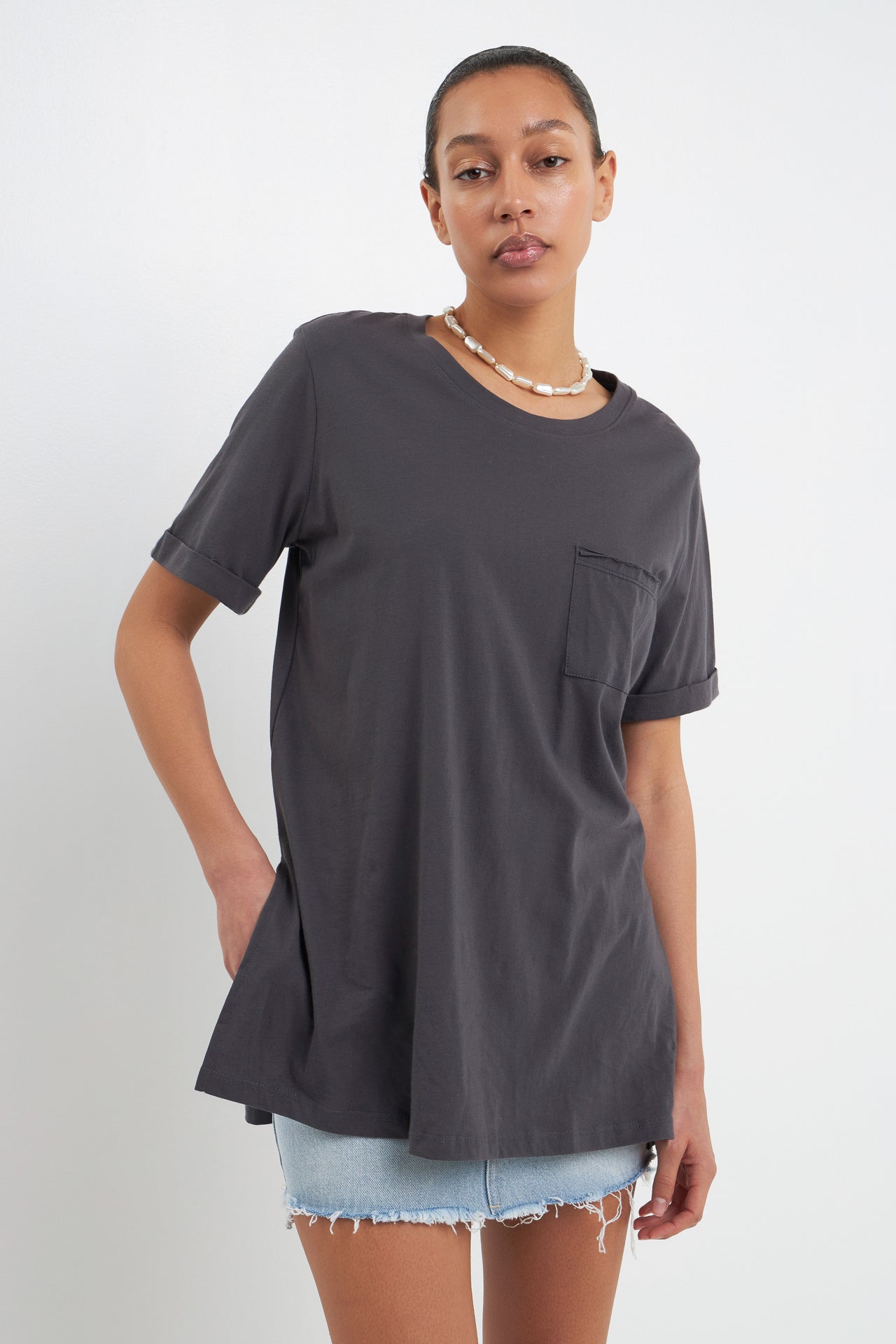 Classic Round Neck T-shirt With Round Neck