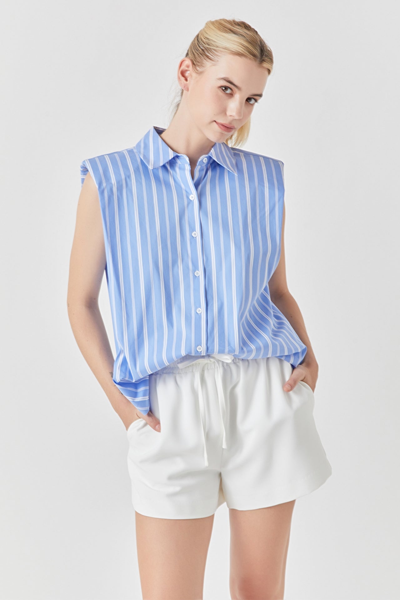 탄성 허리 반바지