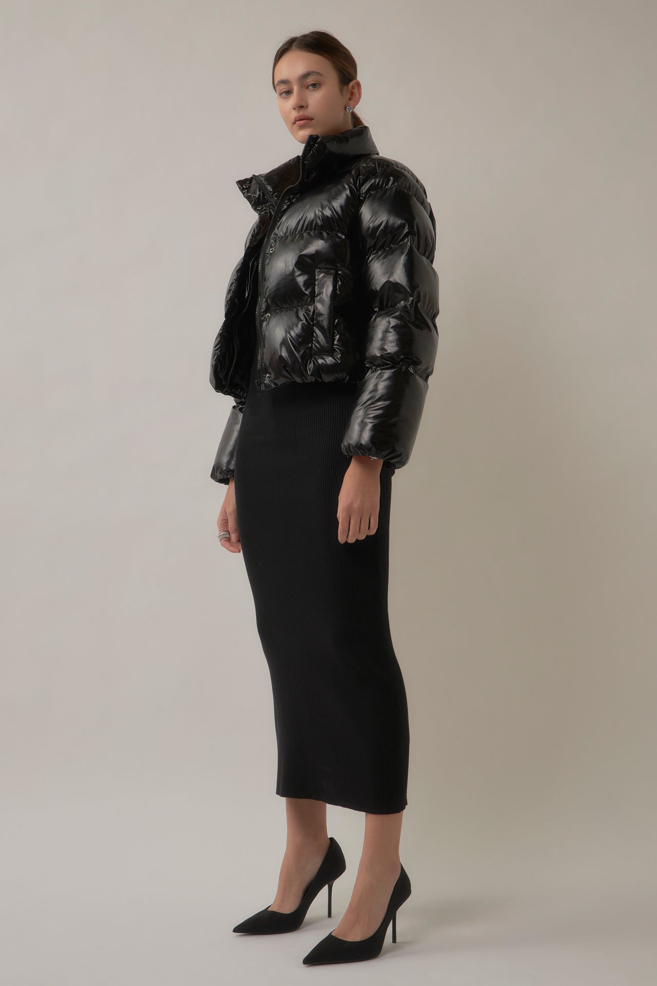 GREY LAB-Cropped Puffer Jacket-JACKETS available at Objectrare