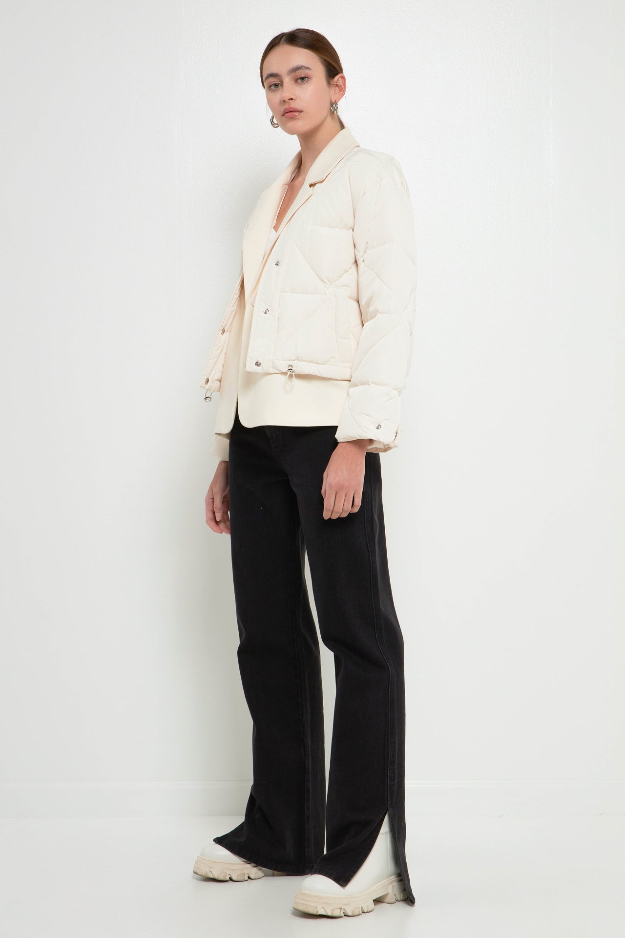 GREY LAB-Layered Quilted Jacket-JACKETS available at Objectrare