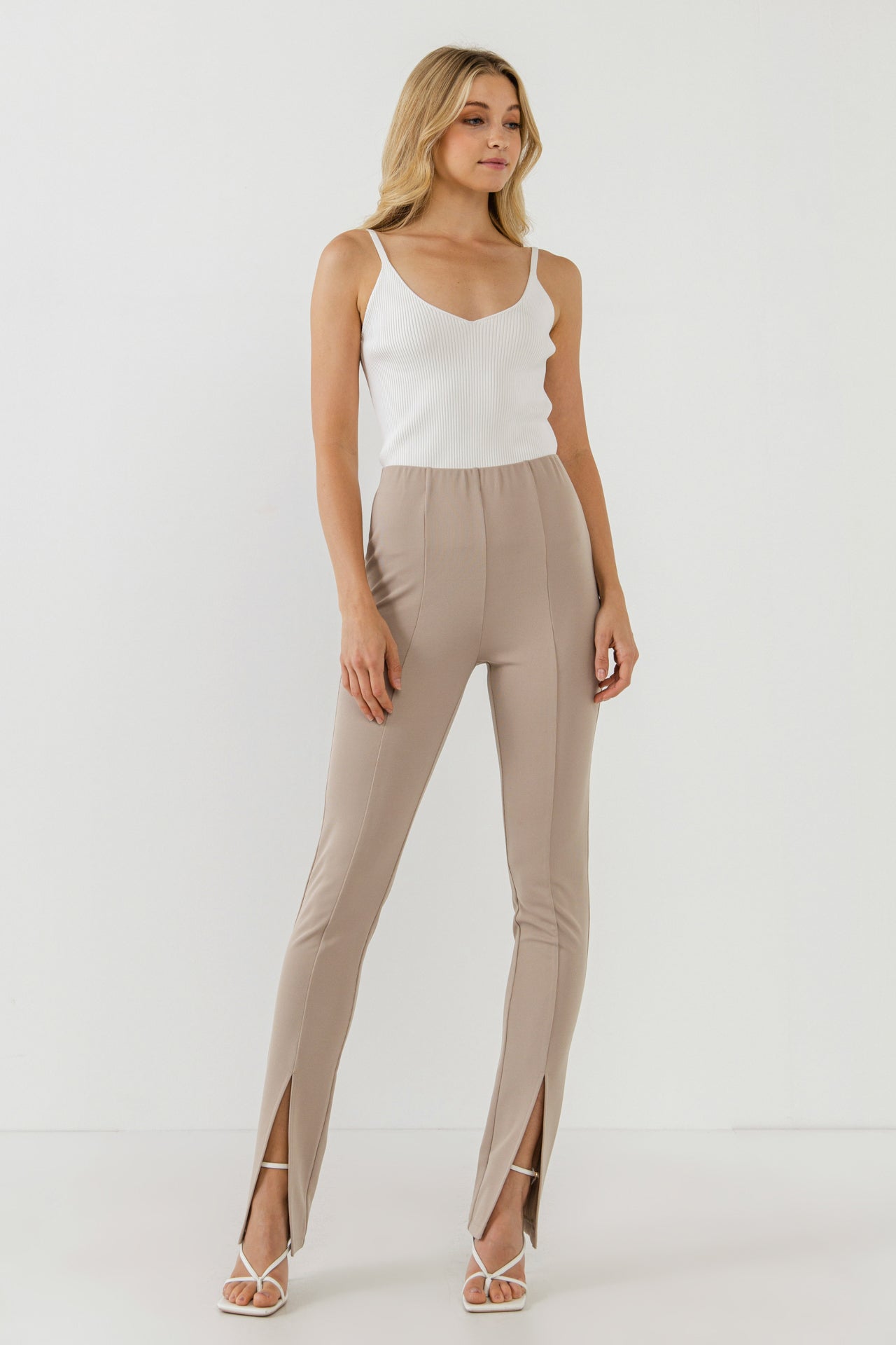 GREY LAB-Front Slit Flares-PANTS available at Objectrare