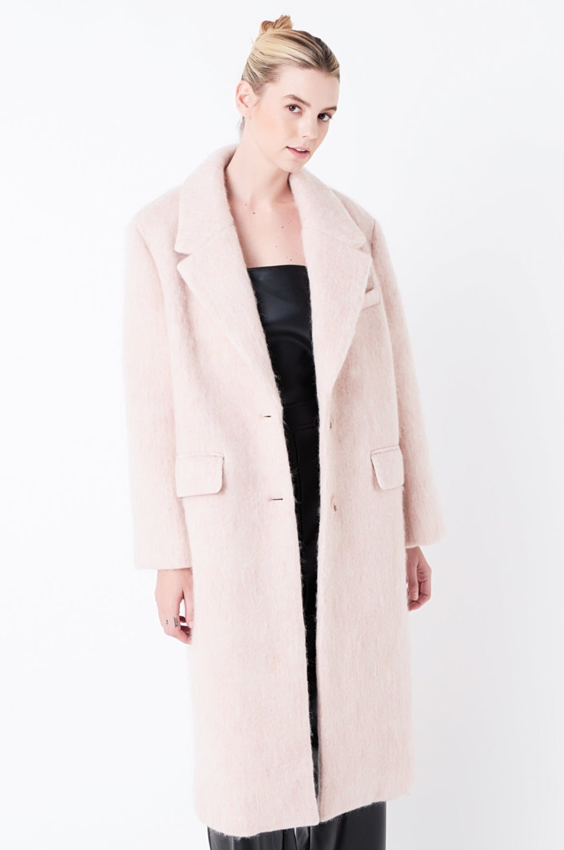 Oversized Single-breasted Long Coat