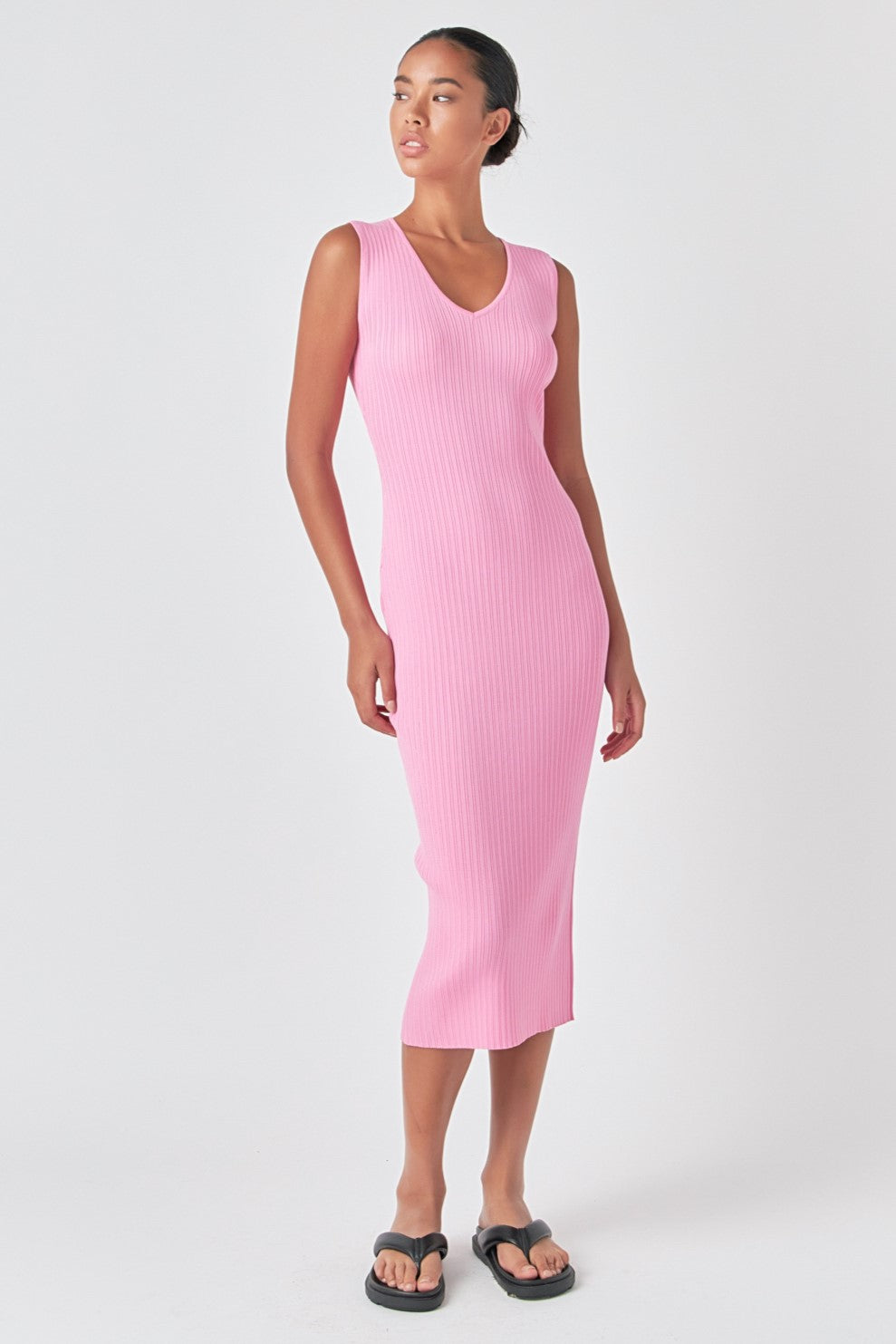 Ribbed Sleeveless Maxi Dress