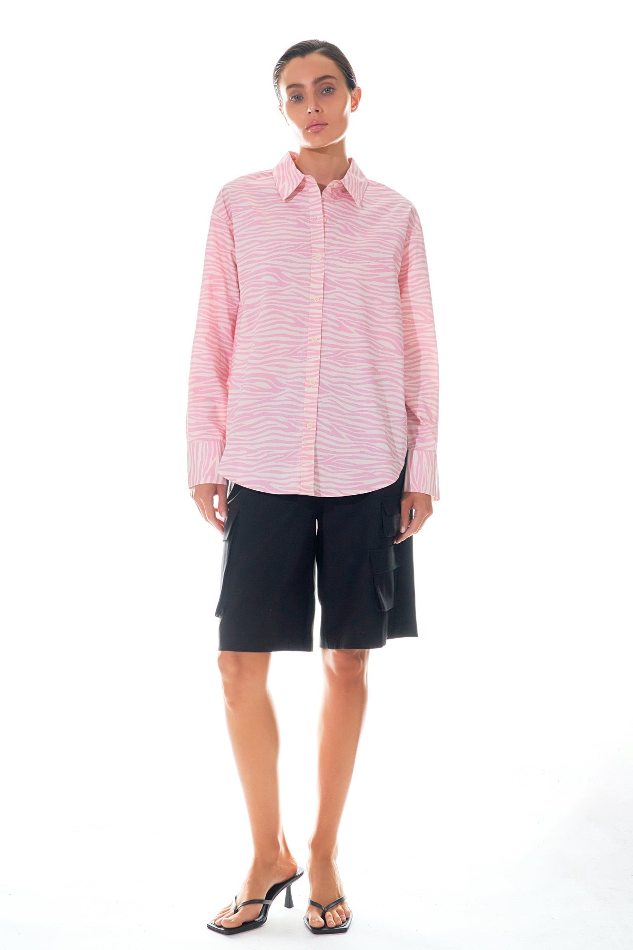 Zebra Printed Cotton Shirt