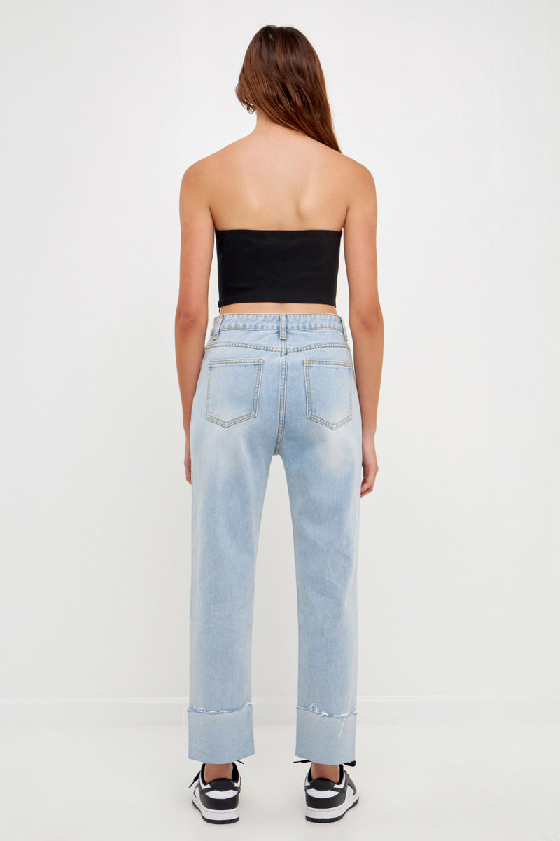 Top de tubo con corsé de escote corazón