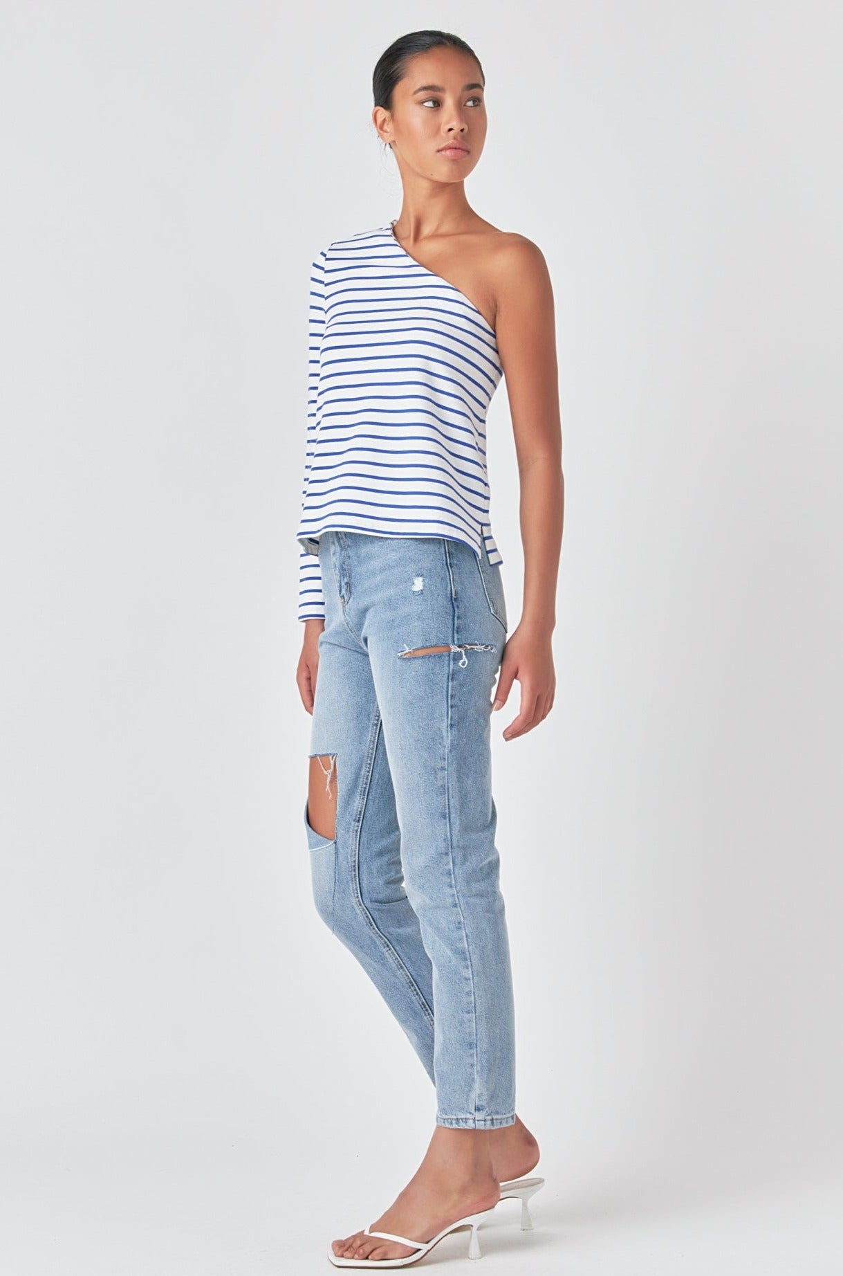 High Waist Ripped Jeans