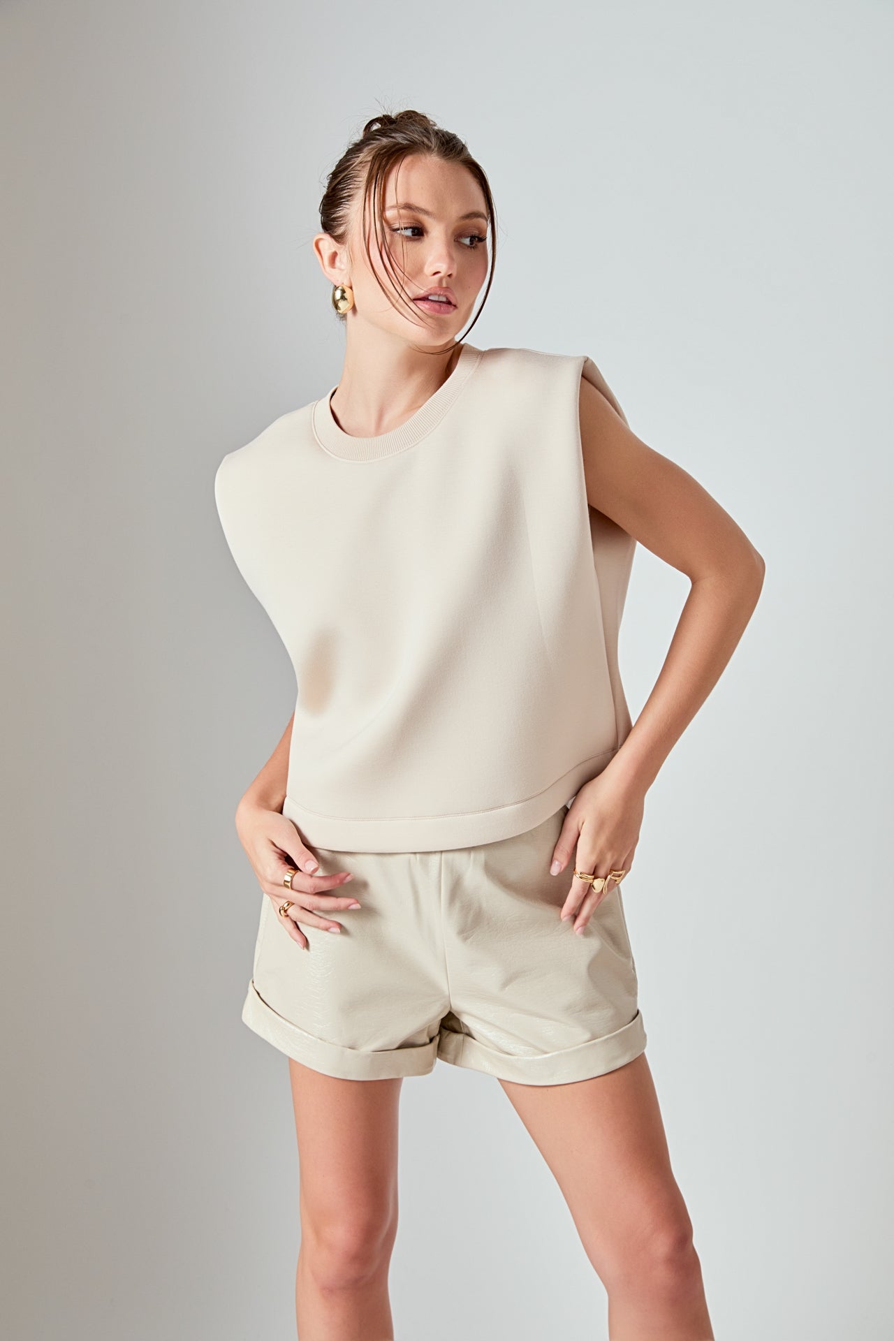Shiny PU Shorts