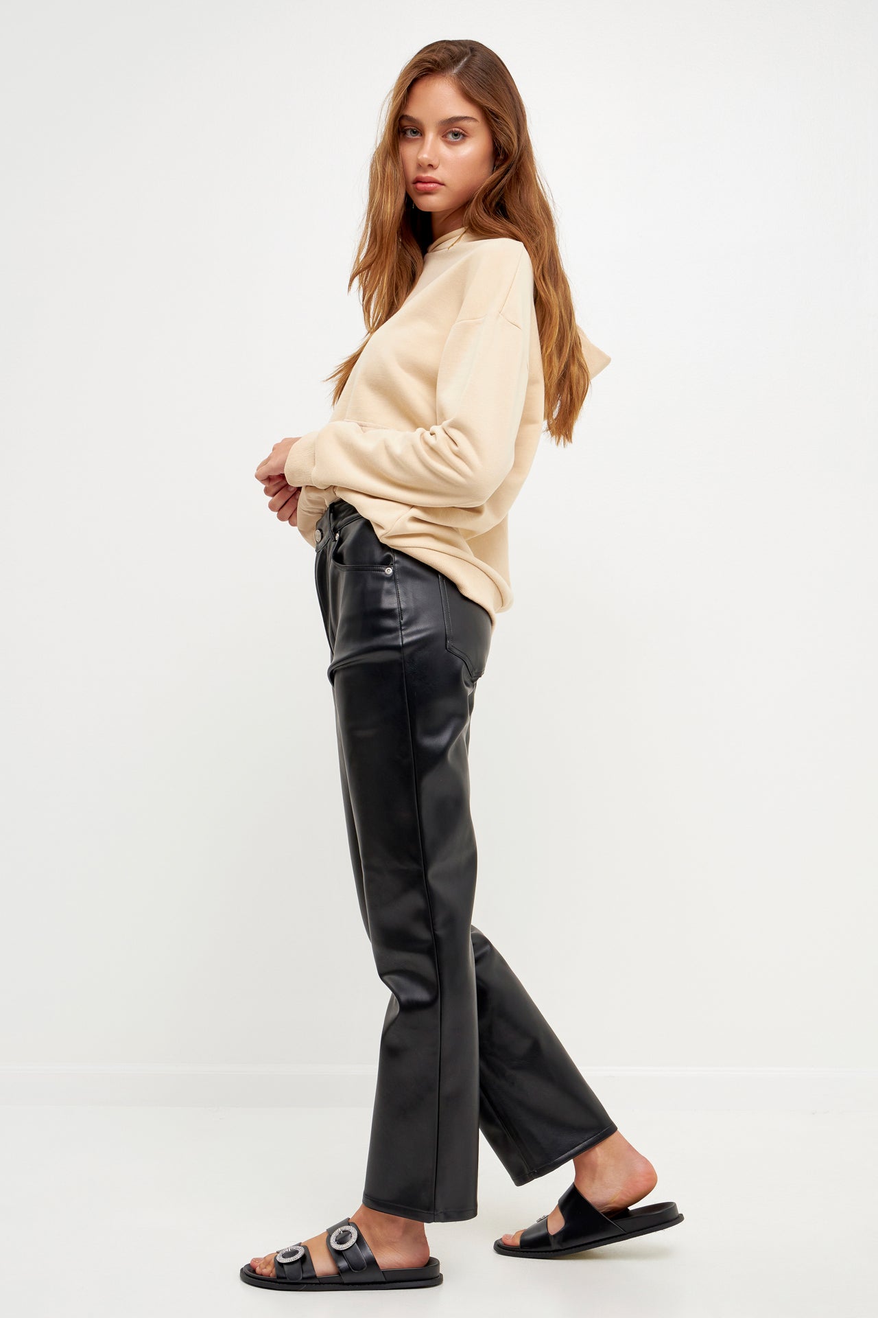 Contrast Pocketed Hoodie