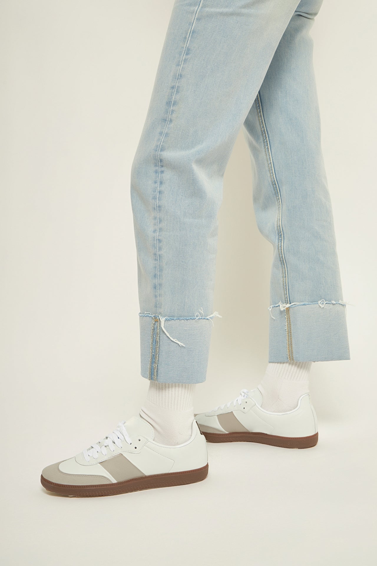 Turn Over Hem Regular Fit Jeans