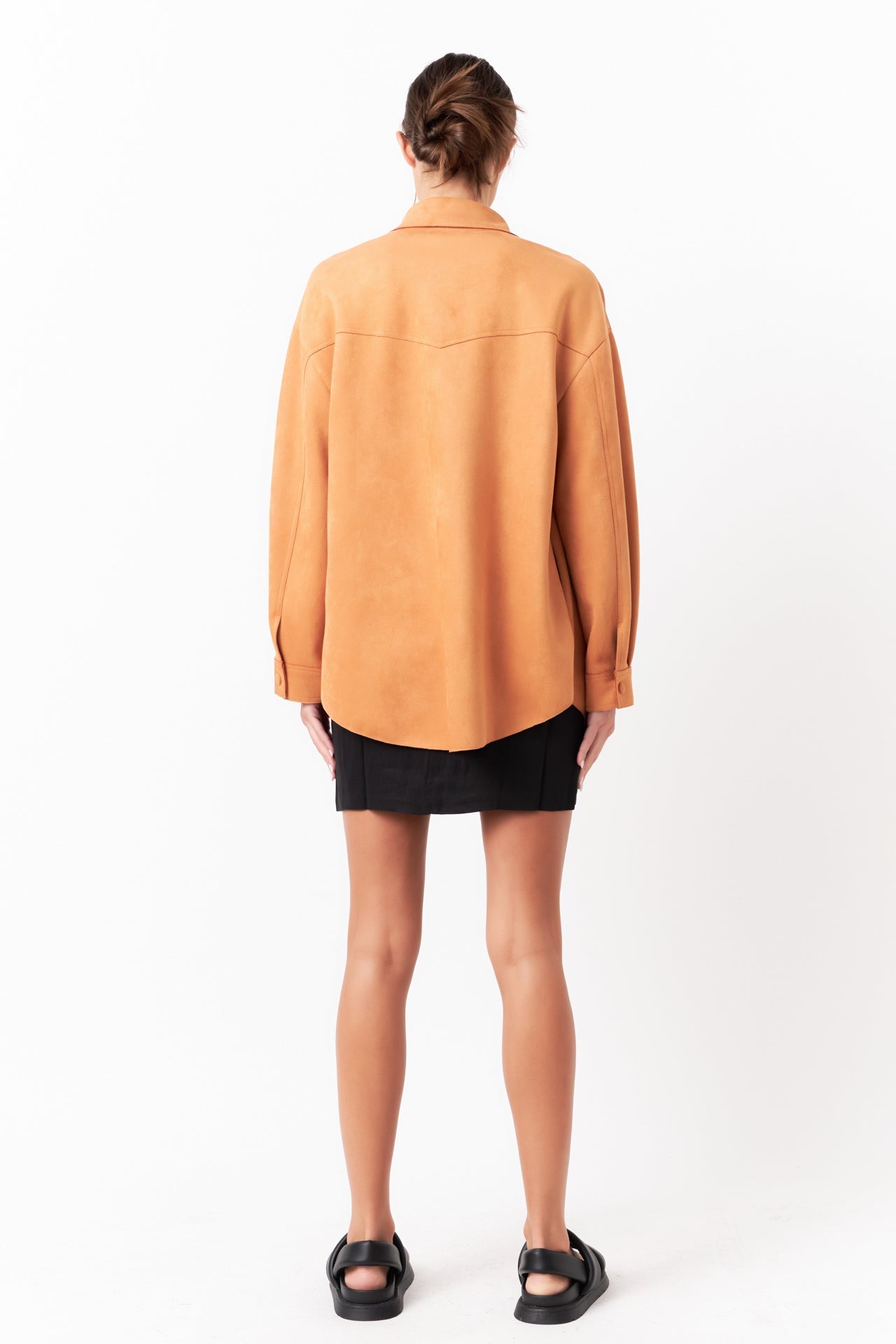 Oversized Faux Suede Shirt