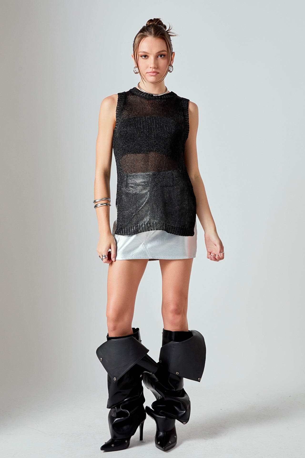 Faux Leather Mini Skirt